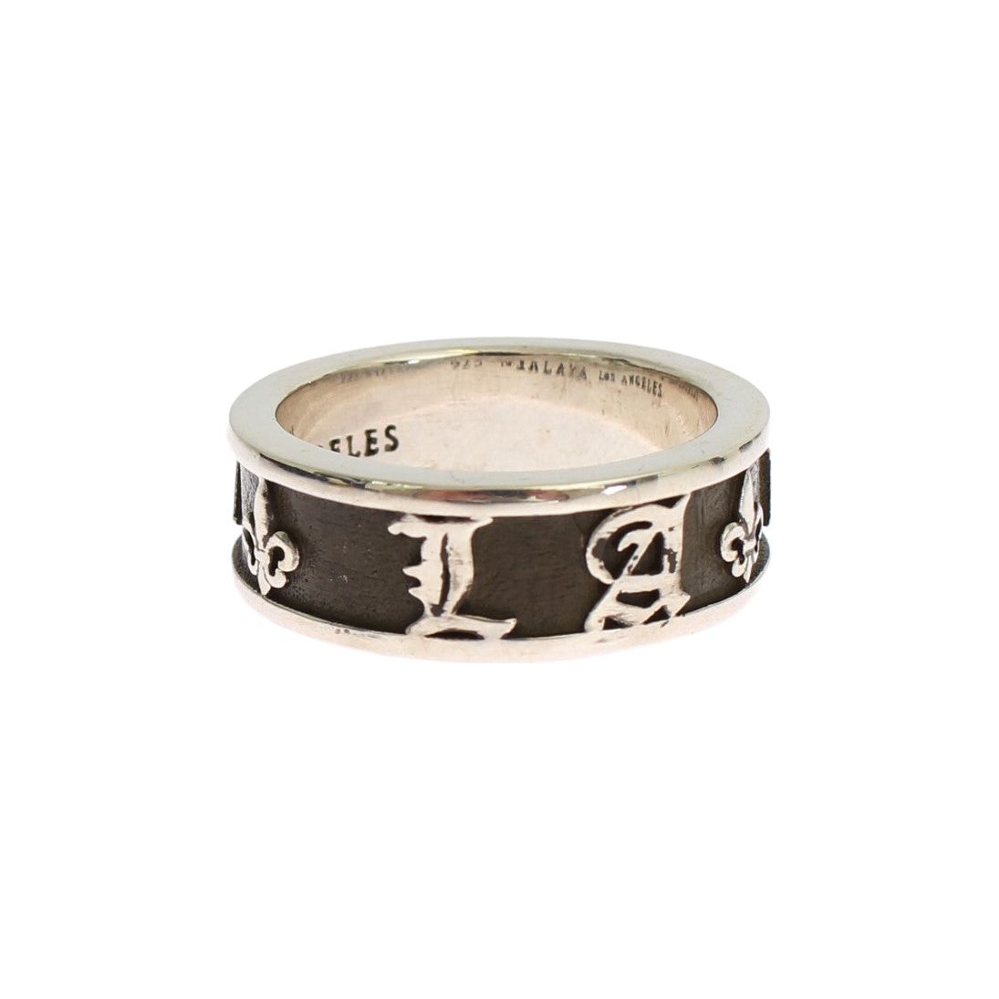 Nialaya Silver and Black Sterling Ring for Distinction