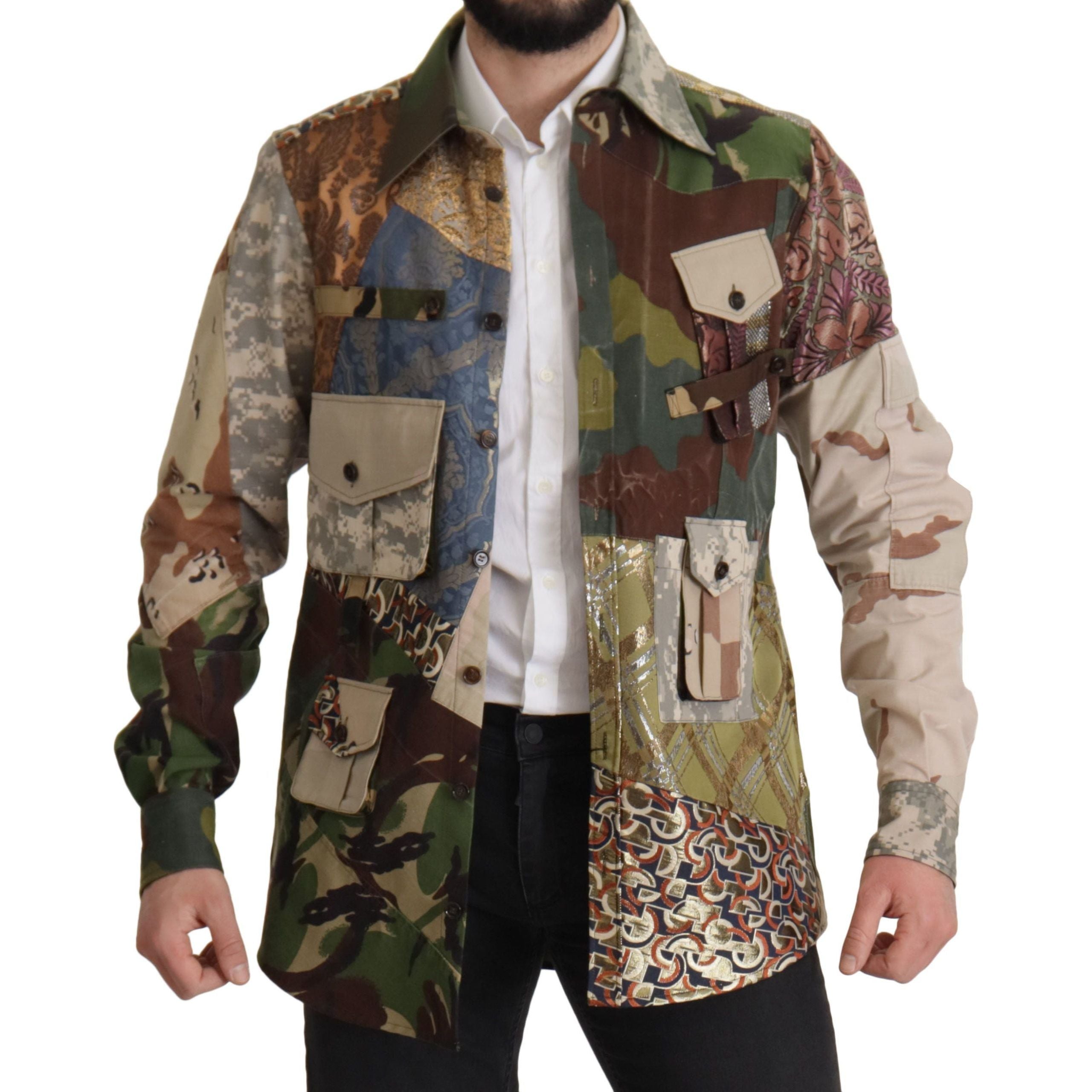 Dolce & Gabbana Multicolor Cotton Casual Shirt Elegance