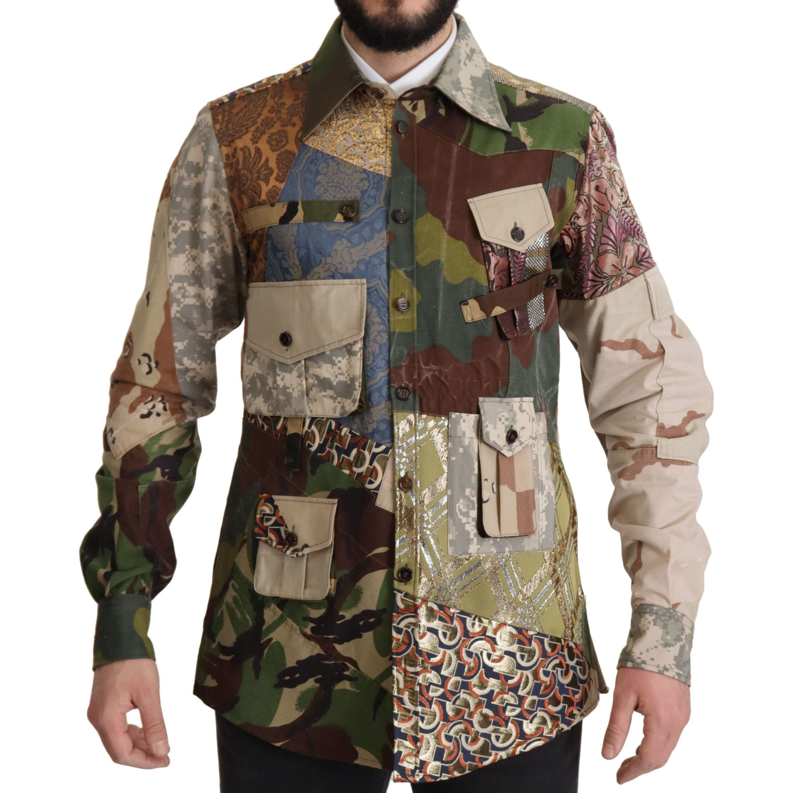 Dolce & Gabbana Multicolor Cotton Casual Shirt Elegance