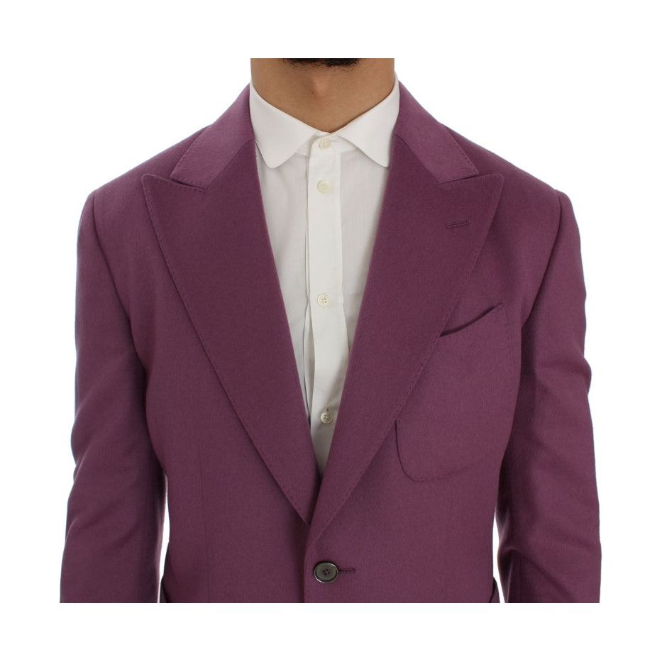 Dolce & Gabbana Purple Cashmere-Silk Blend Blazer