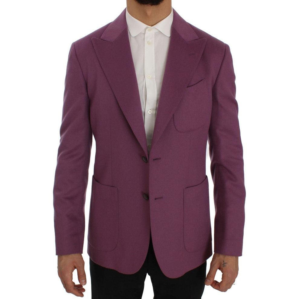Dolce & Gabbana Purple Cashmere-Silk Blend Blazer