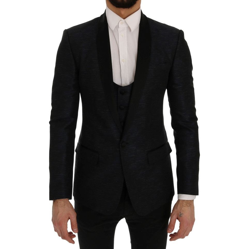Dolce & Gabbana Blue Wool Suit Ensemble