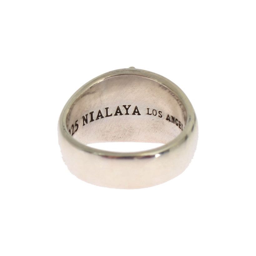 Nialaya Silver 925 Sterling Statement Ring for Distinct Style