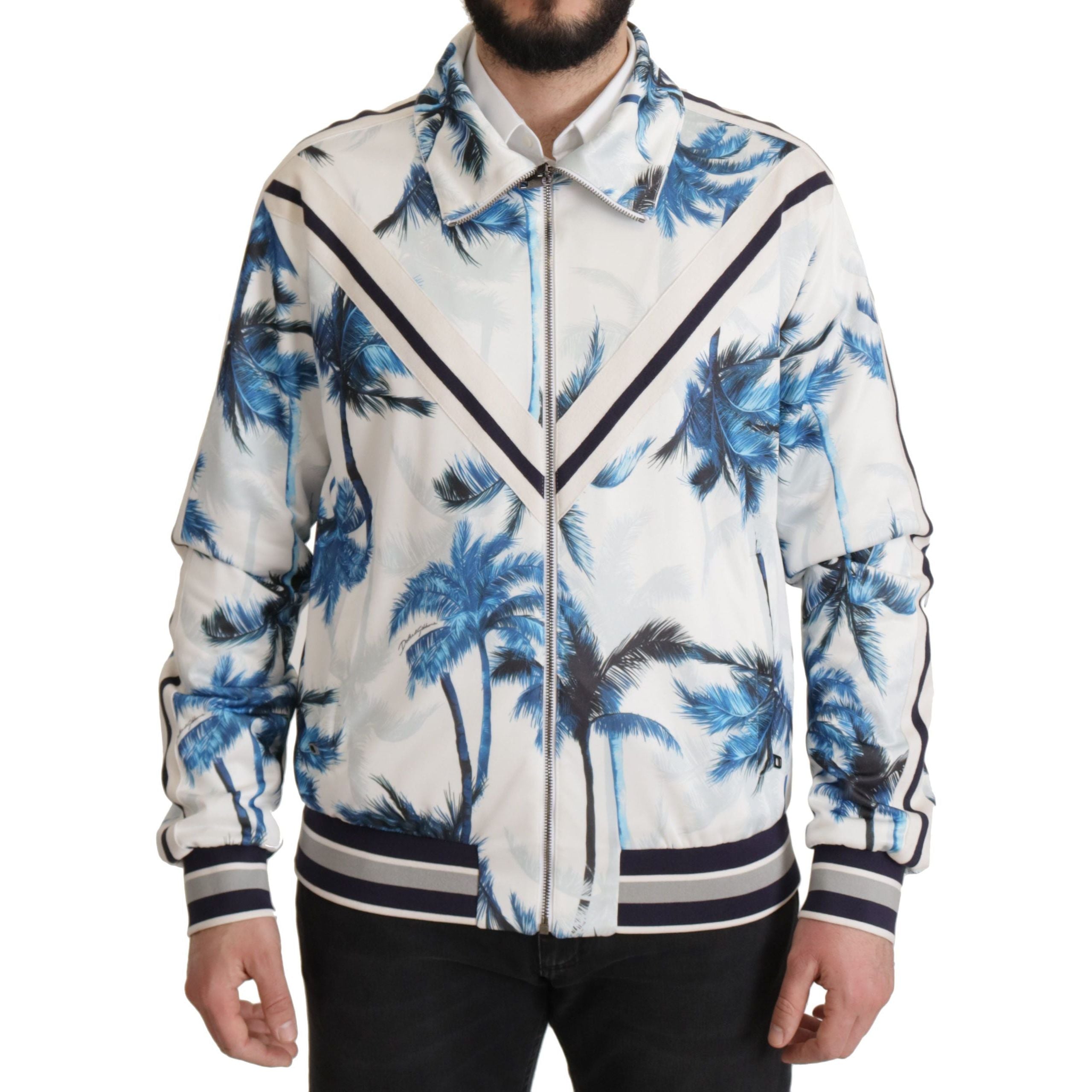 Dolce & Gabbana Multicolor Cotton Full Zip Sweater Elegance