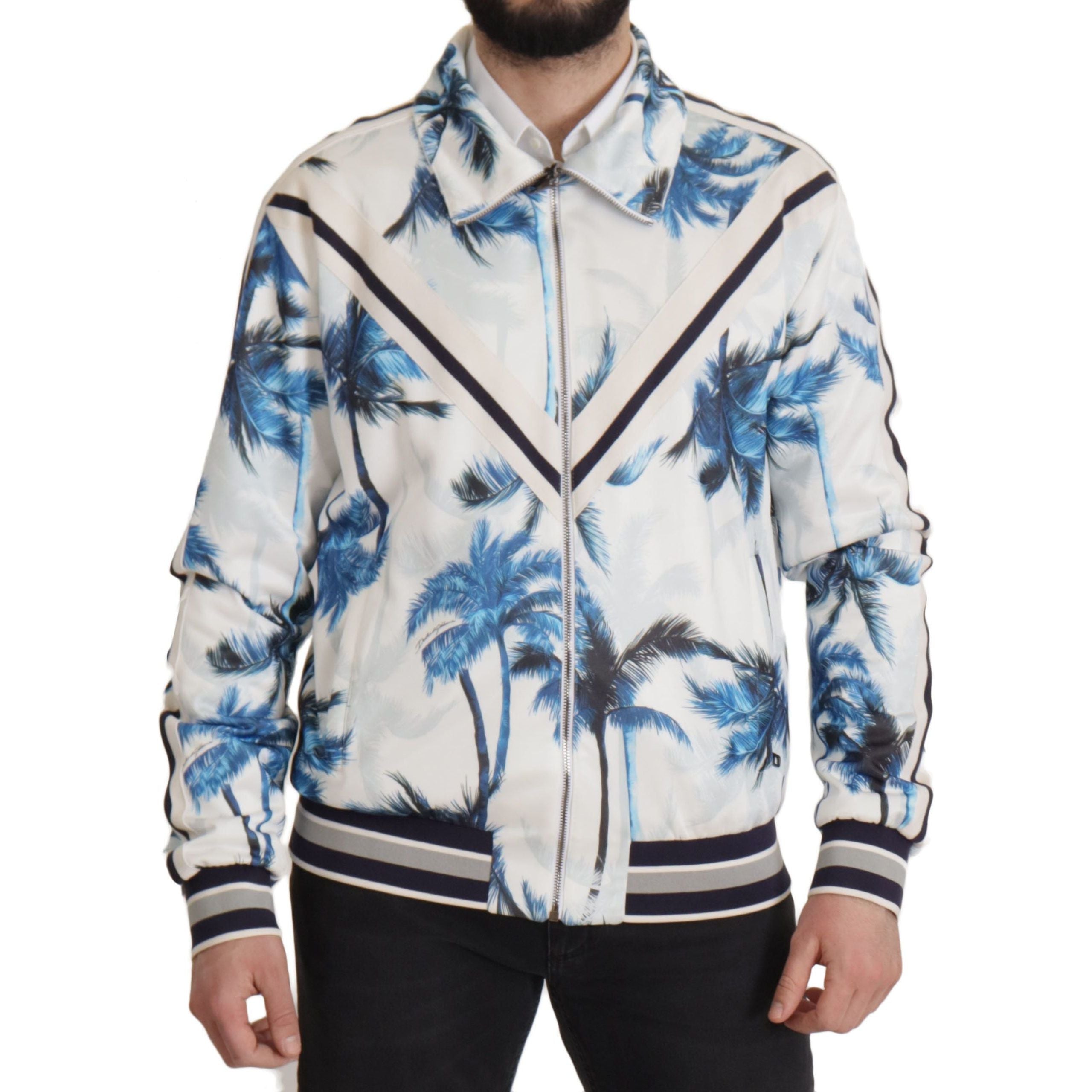 Dolce & Gabbana Multicolor Cotton Full Zip Sweater Elegance