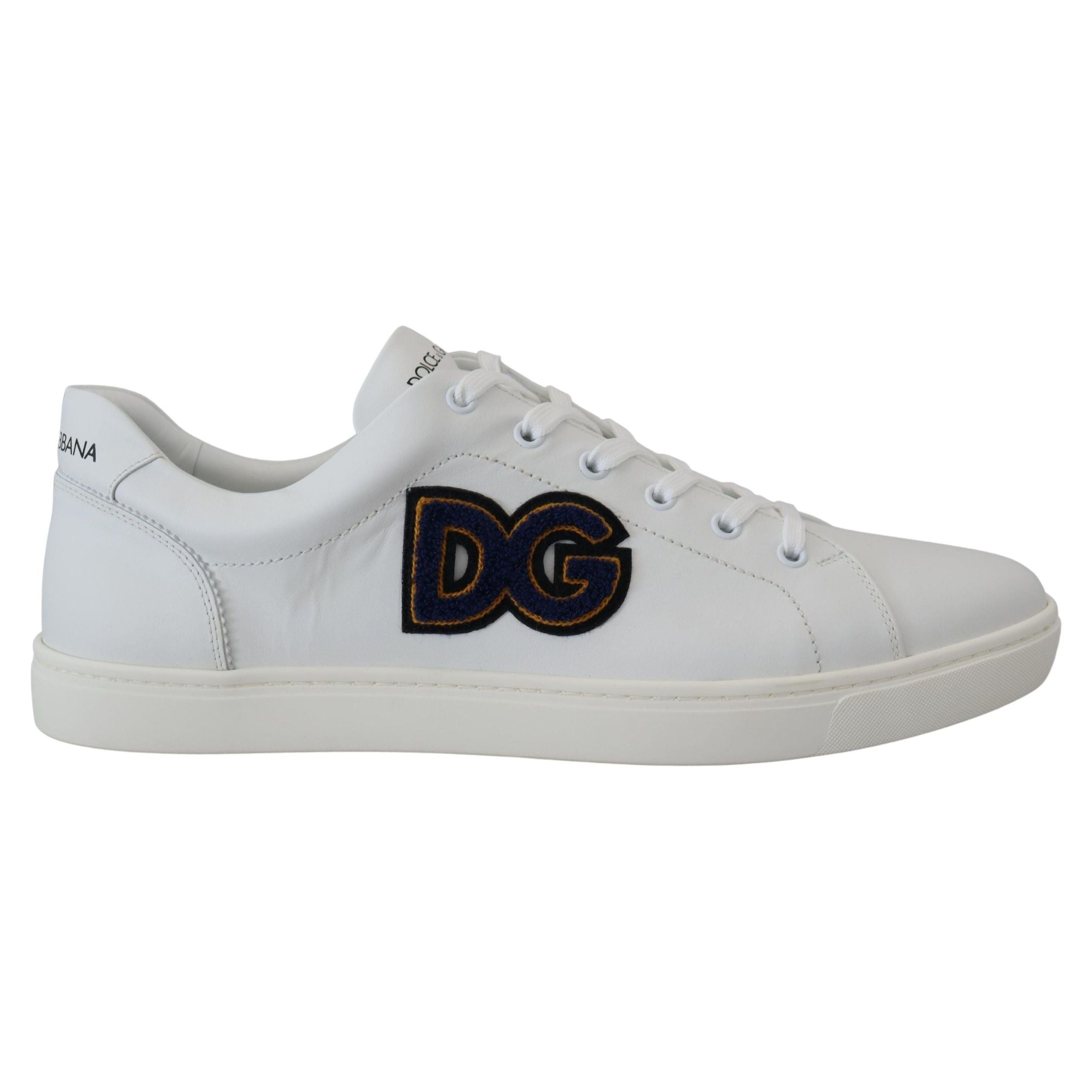 Dolce & Gabbana White Premium Leather Sneakers