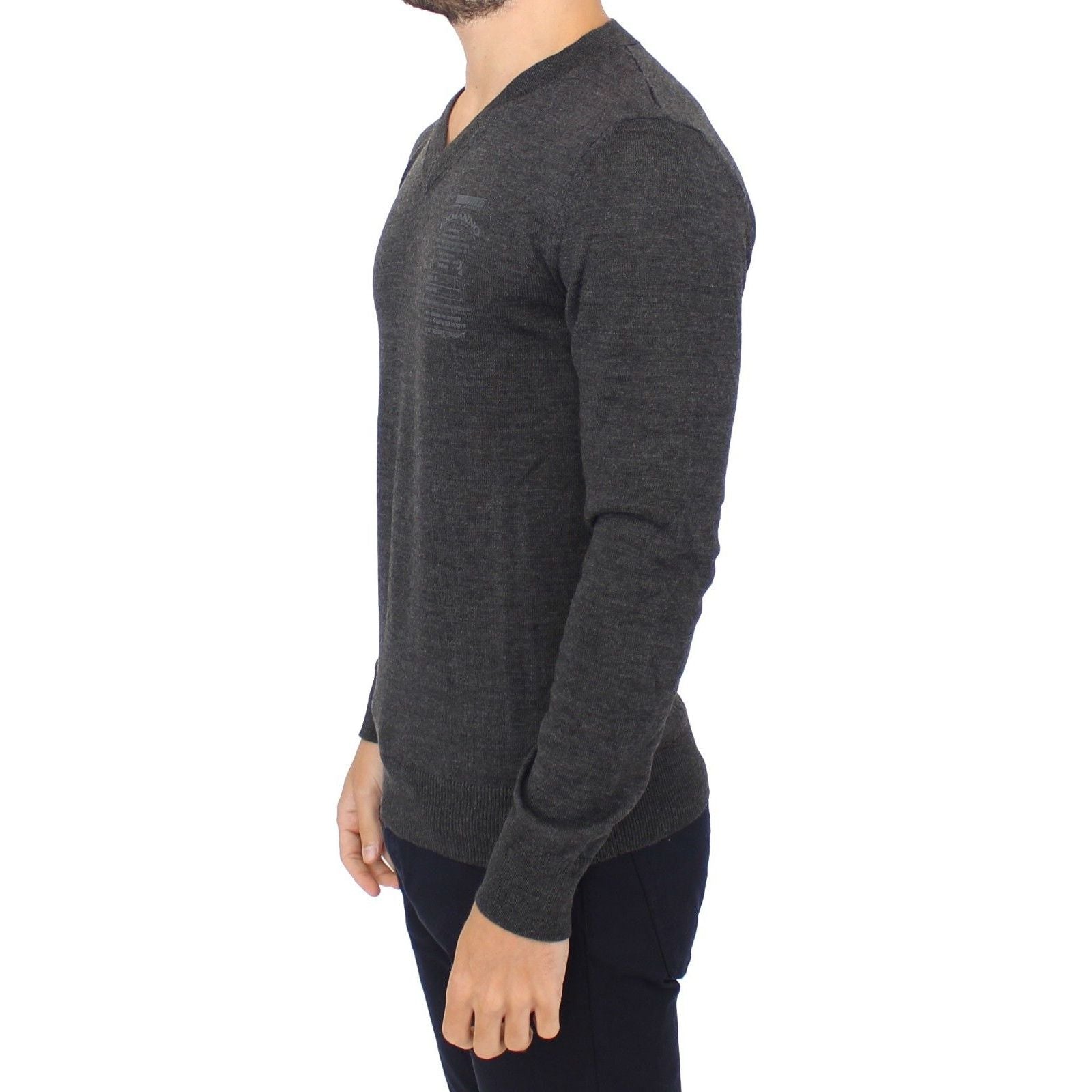 Ermanno Scervino Chic Gray Wool Blend Pullover Sweater