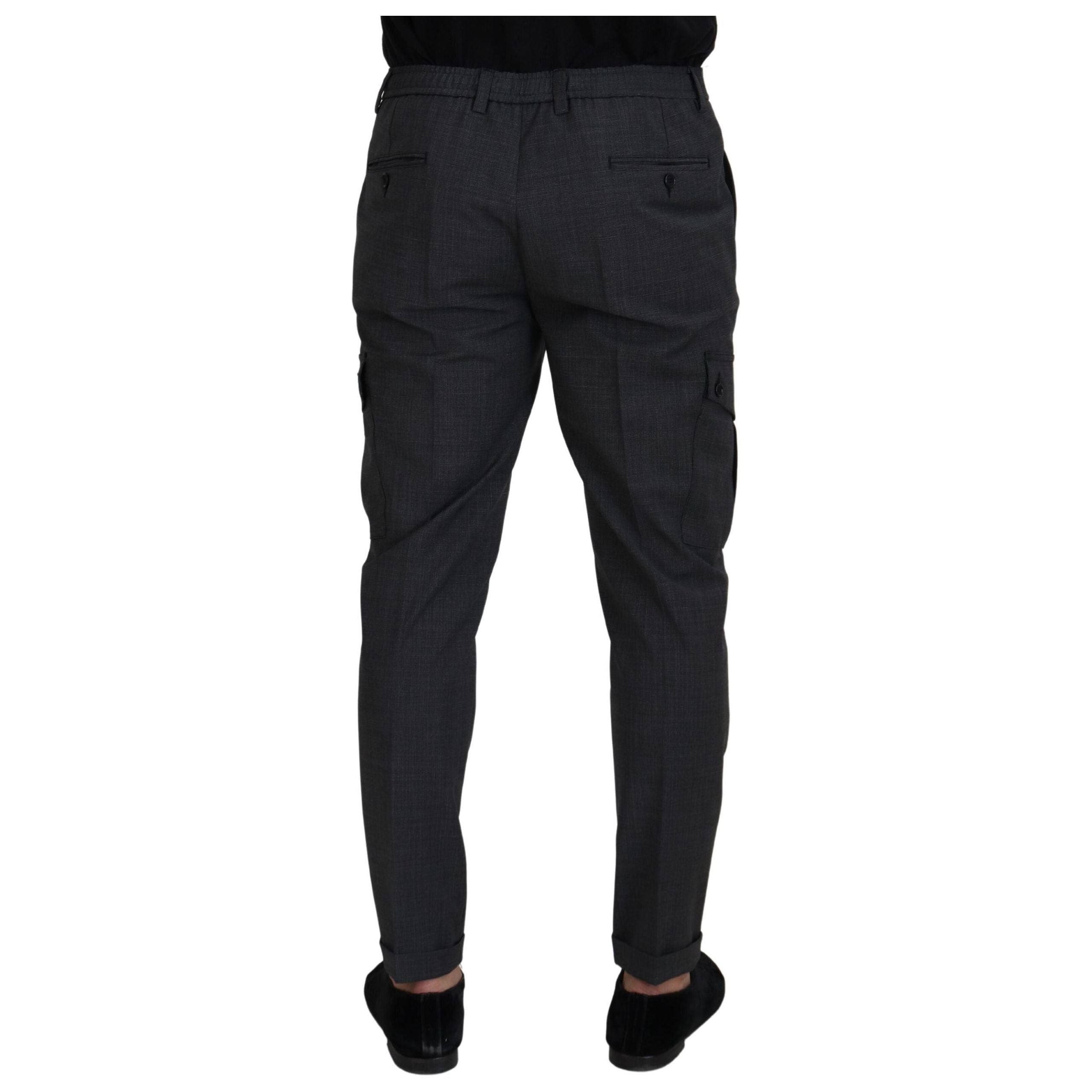 Dolce & Gabbana Elegant Checkered Slim Fit Cargo Pants