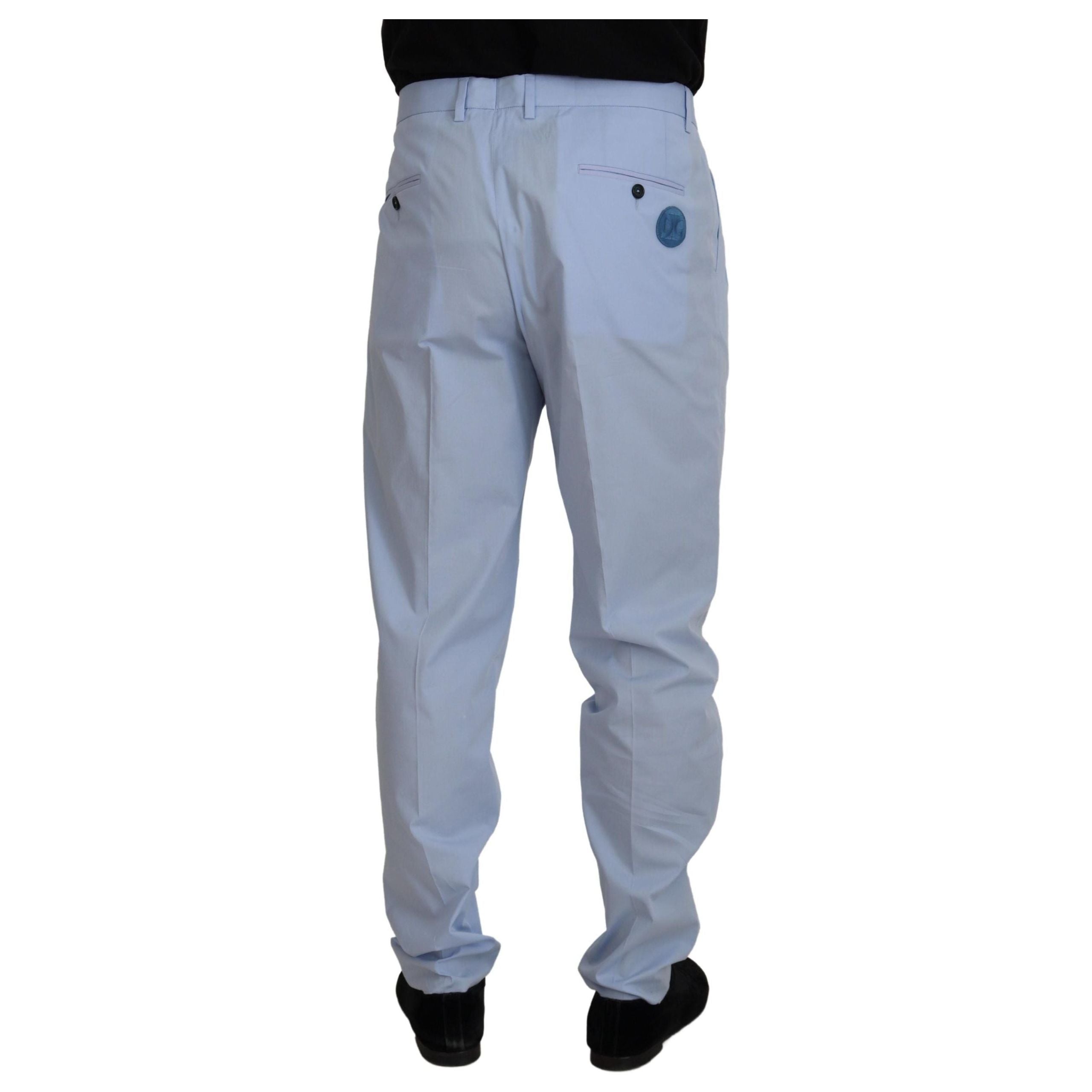 Dolce & Gabbana Light Blue Cotton Chinos