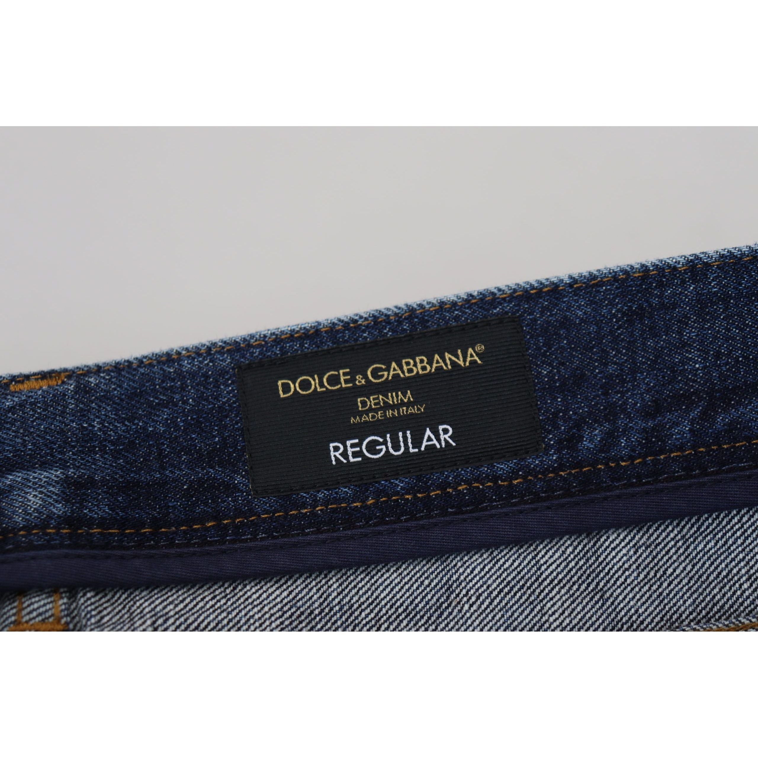 Dolce & Gabbana Blue Denim Regular Fit Jeans Collection