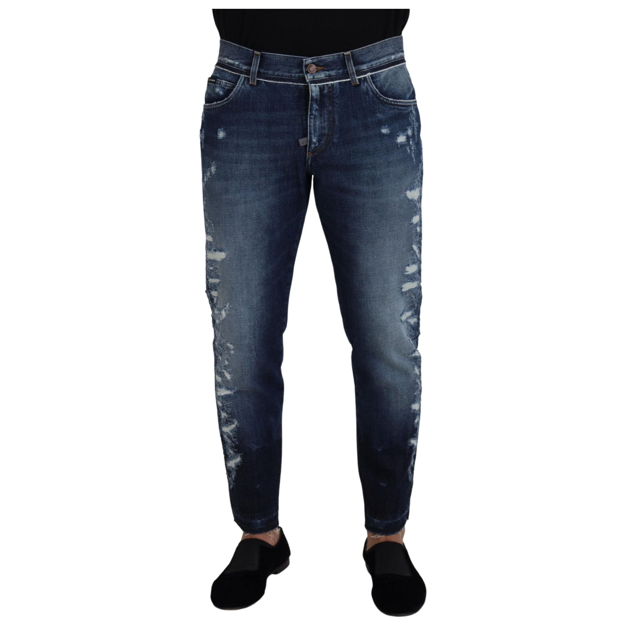 Dolce & Gabbana Blue Denim Regular Fit Jeans Collection