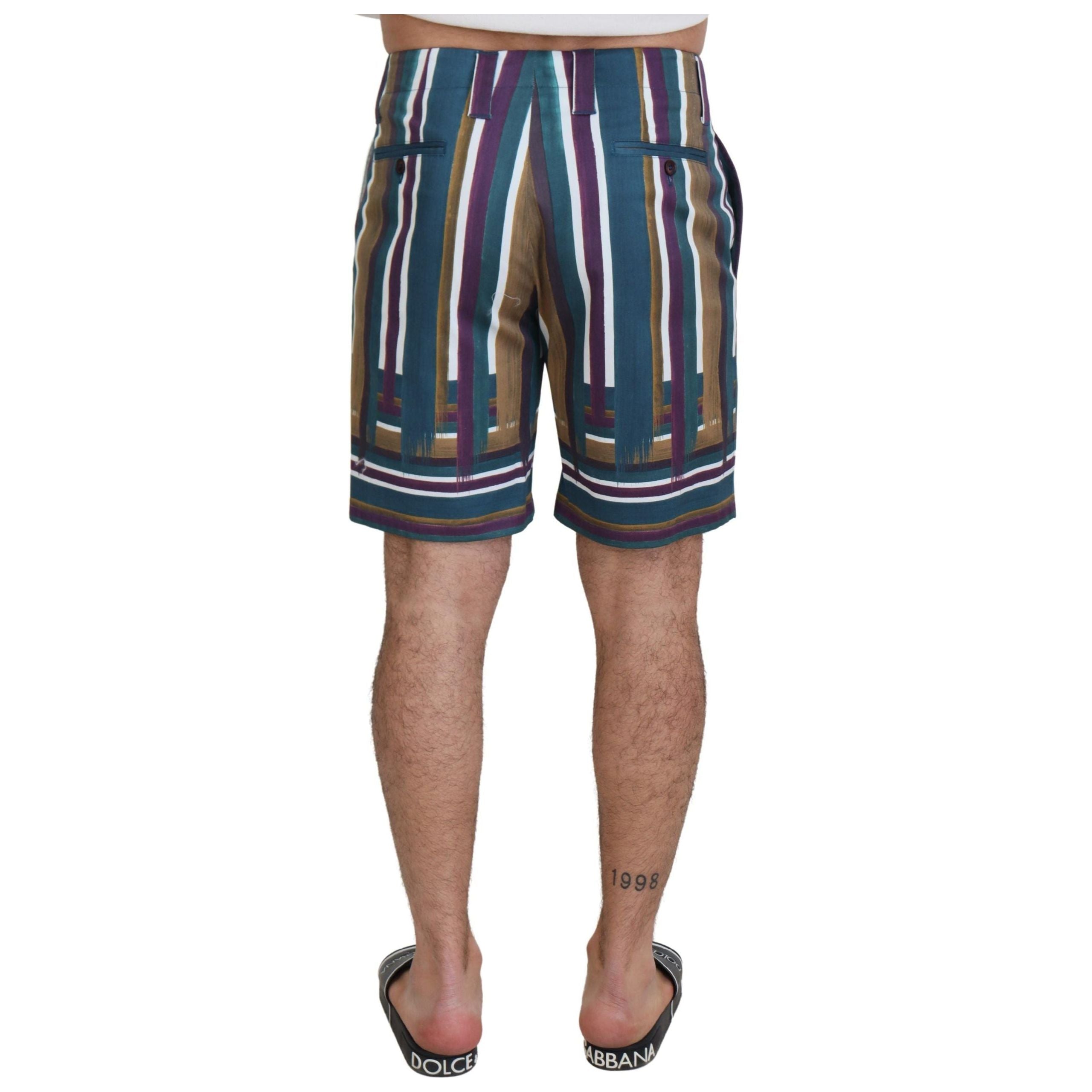 Dolce & Gabbana Multicolor Cotton Chino Shorts - Regular Fit