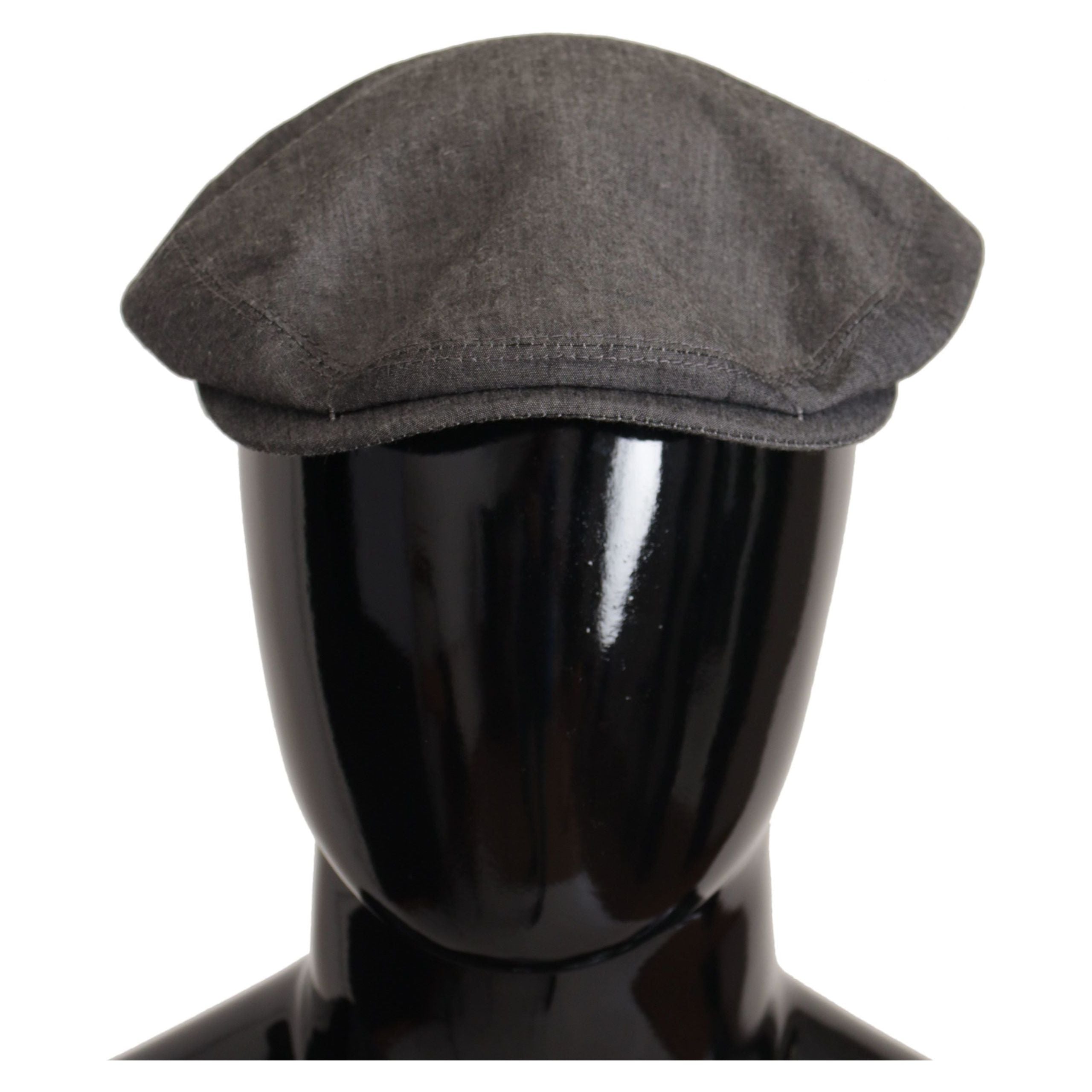 Dolce & Gabbana Gray Cotton Newsboy Hat for Sophisticated Style