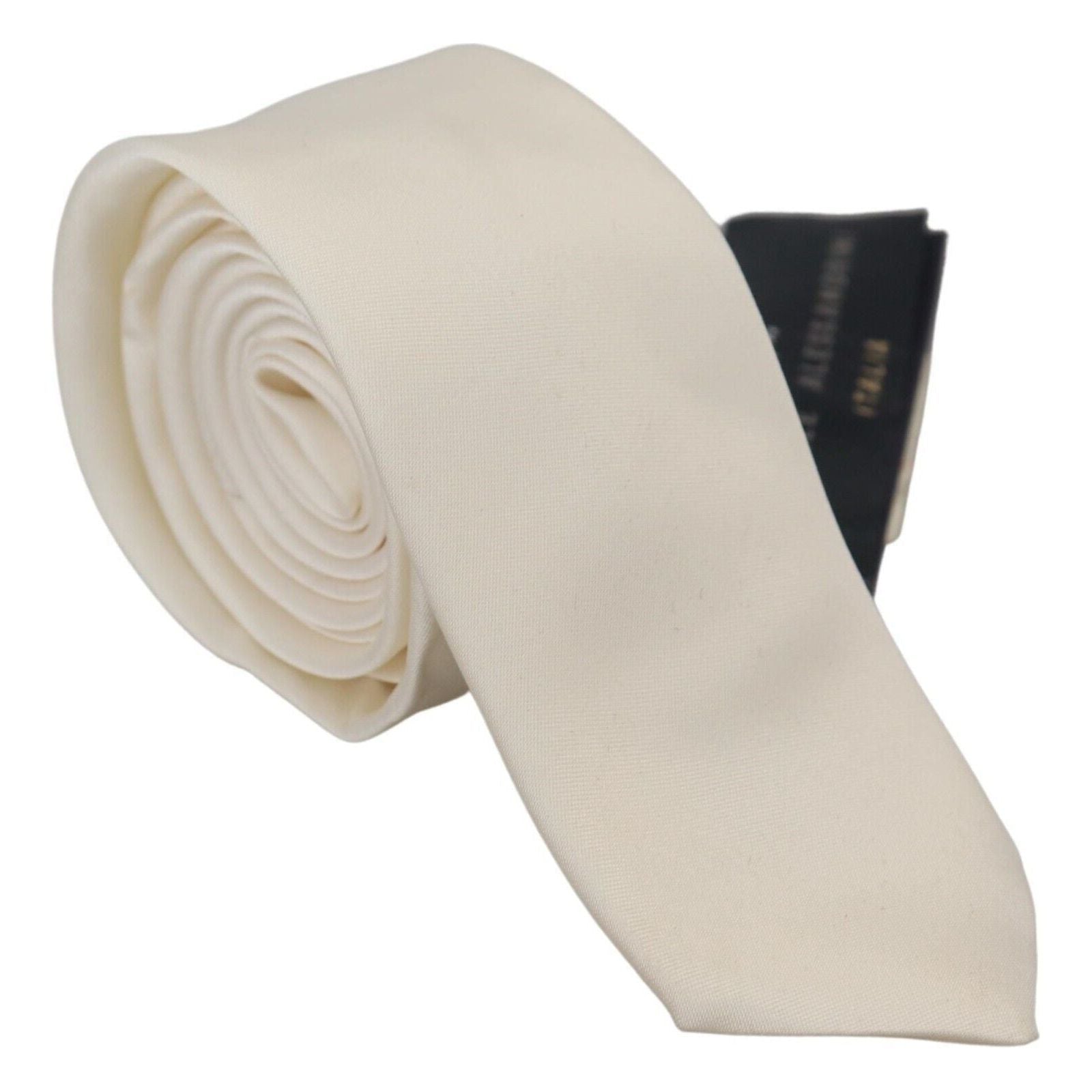 Daniele Alessandrini Off White Silk Bow Tie