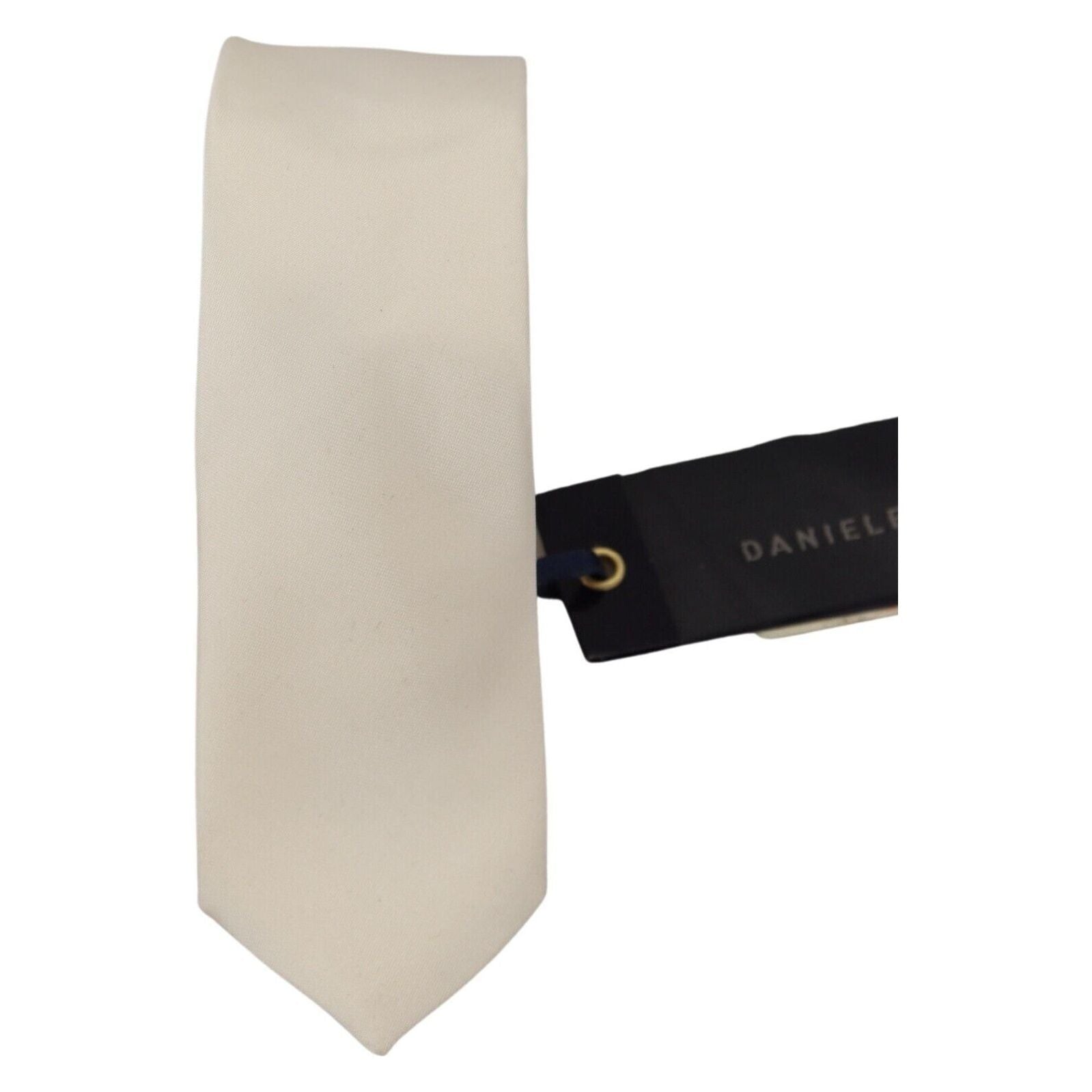 Daniele Alessandrini Off White Silk Bow Tie