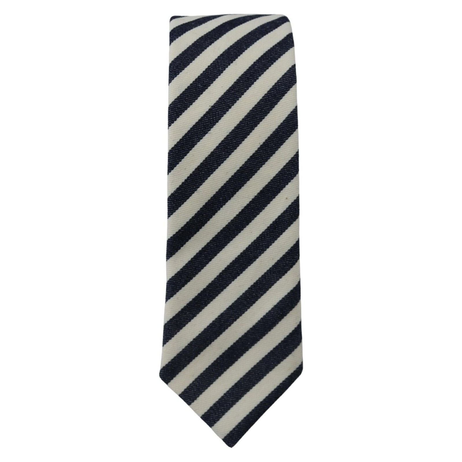 Denny Rose Blue Cotton Blend Bow Tie for Sophisticated Style