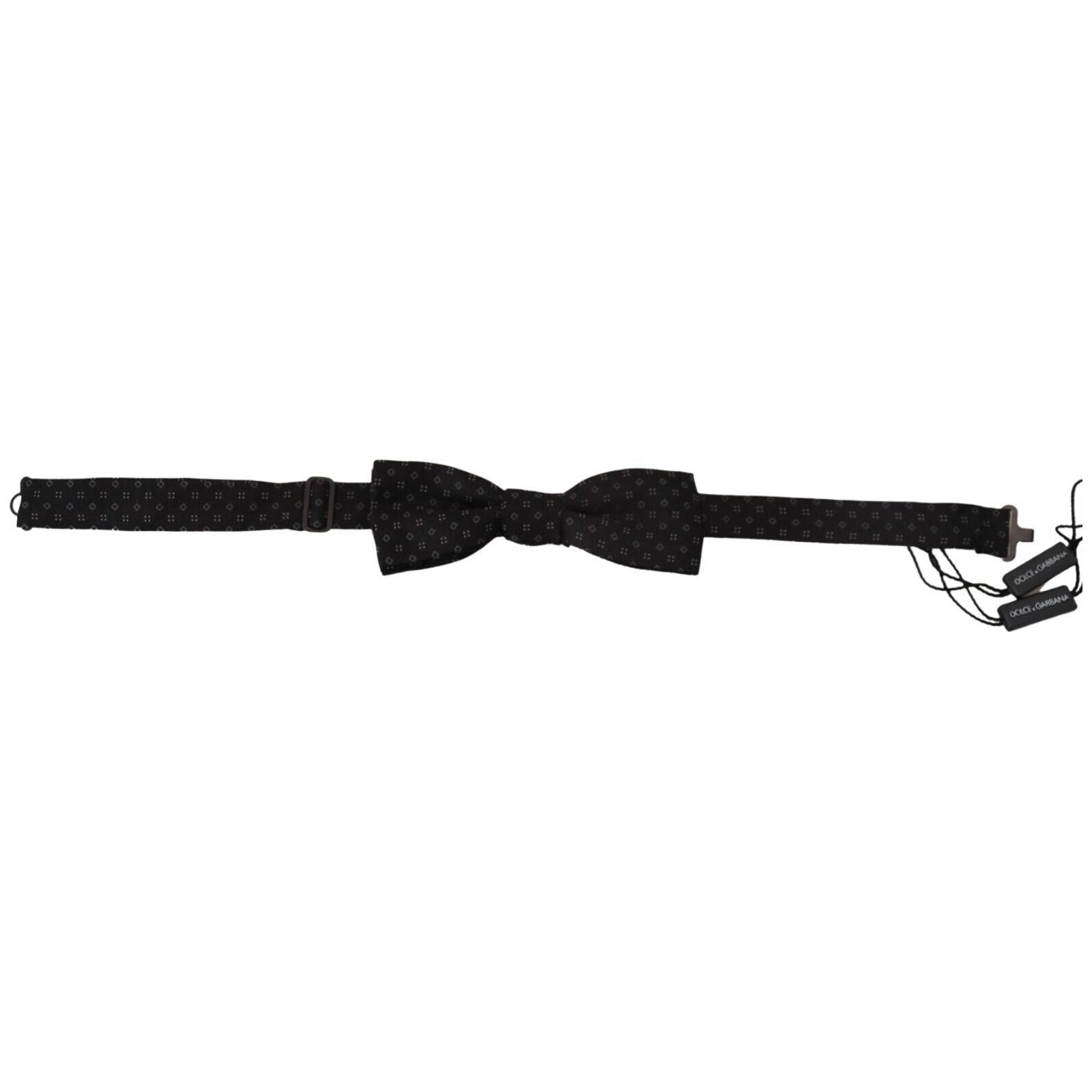 Dolce & Gabbana Black Silk Bow Tie for Formal Wear