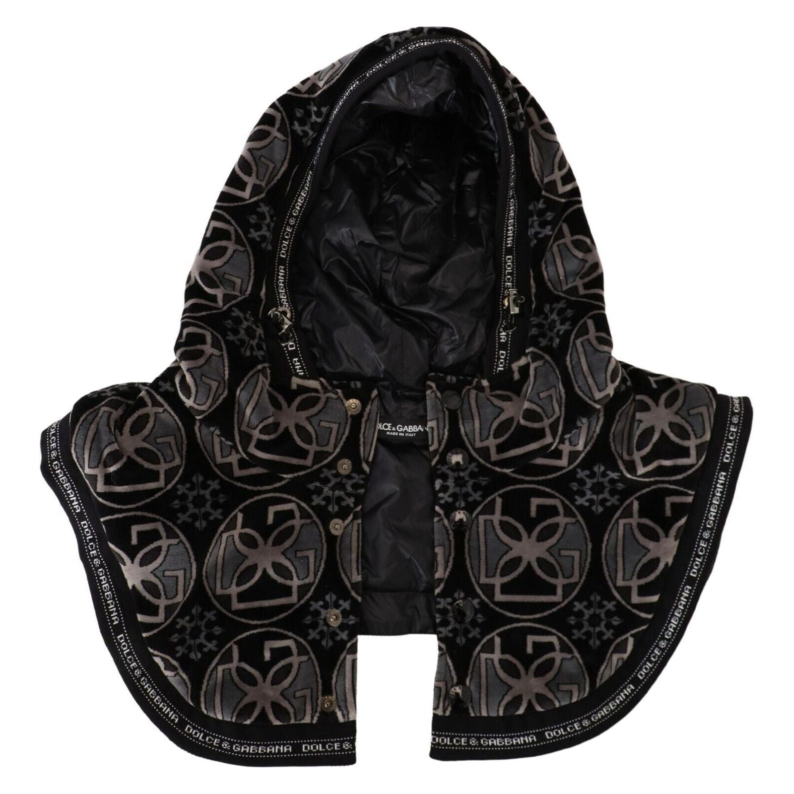 Dolce & Gabbana Black Cotton Blend Head Wrap Hat
