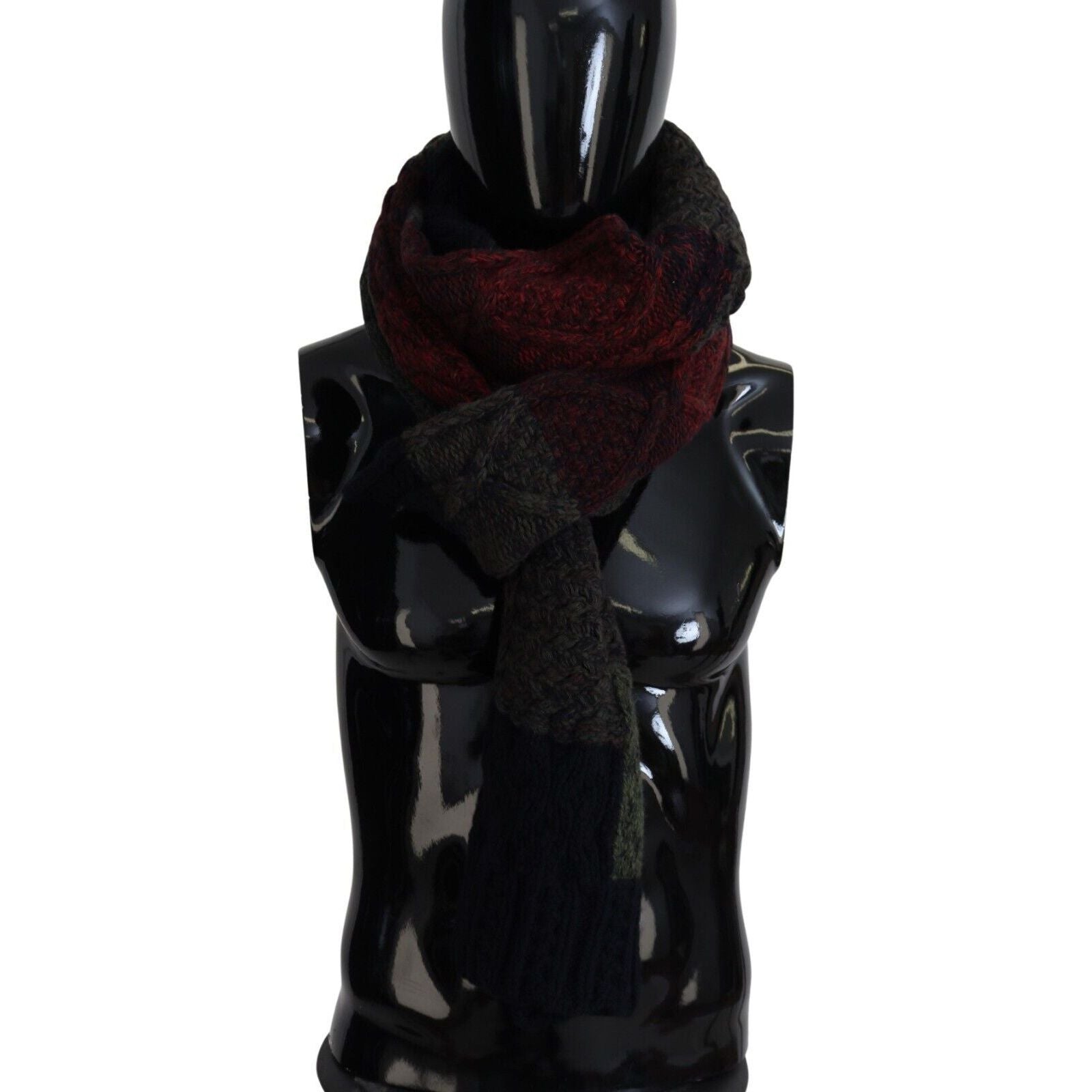 Dolce & Gabbana Black Wool-Cashmere Scarf for Sophistication