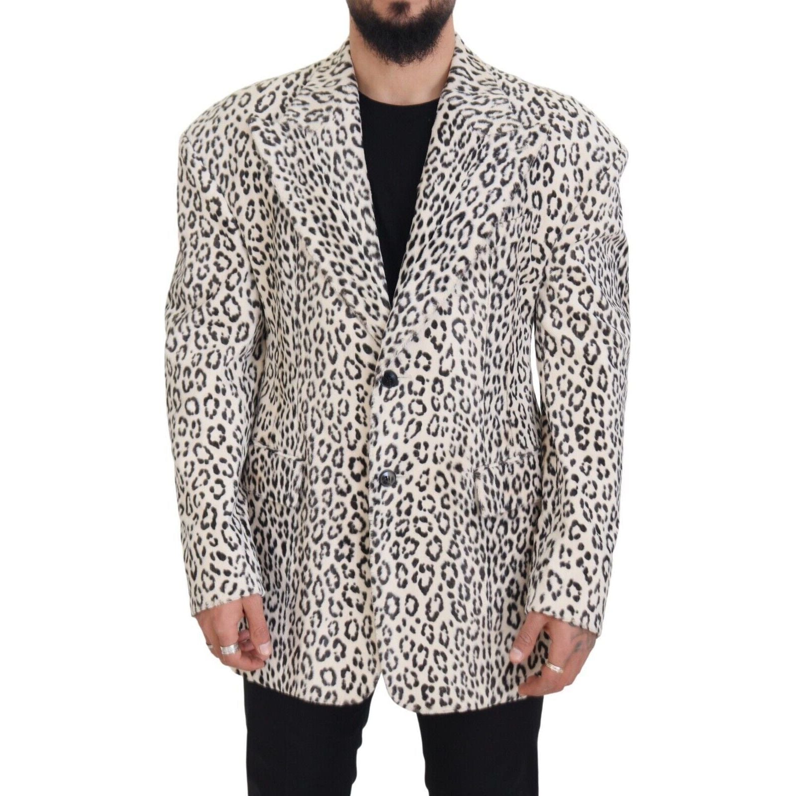 Dolce & Gabbana White Cotton Slim-Fit Blazer for Sophisticated Style