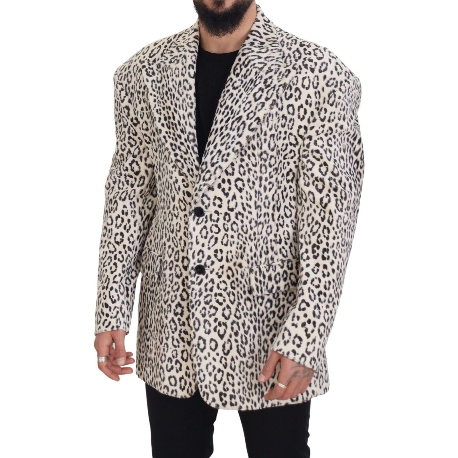 Dolce & Gabbana White Cotton Slim-Fit Blazer for Sophisticated Style