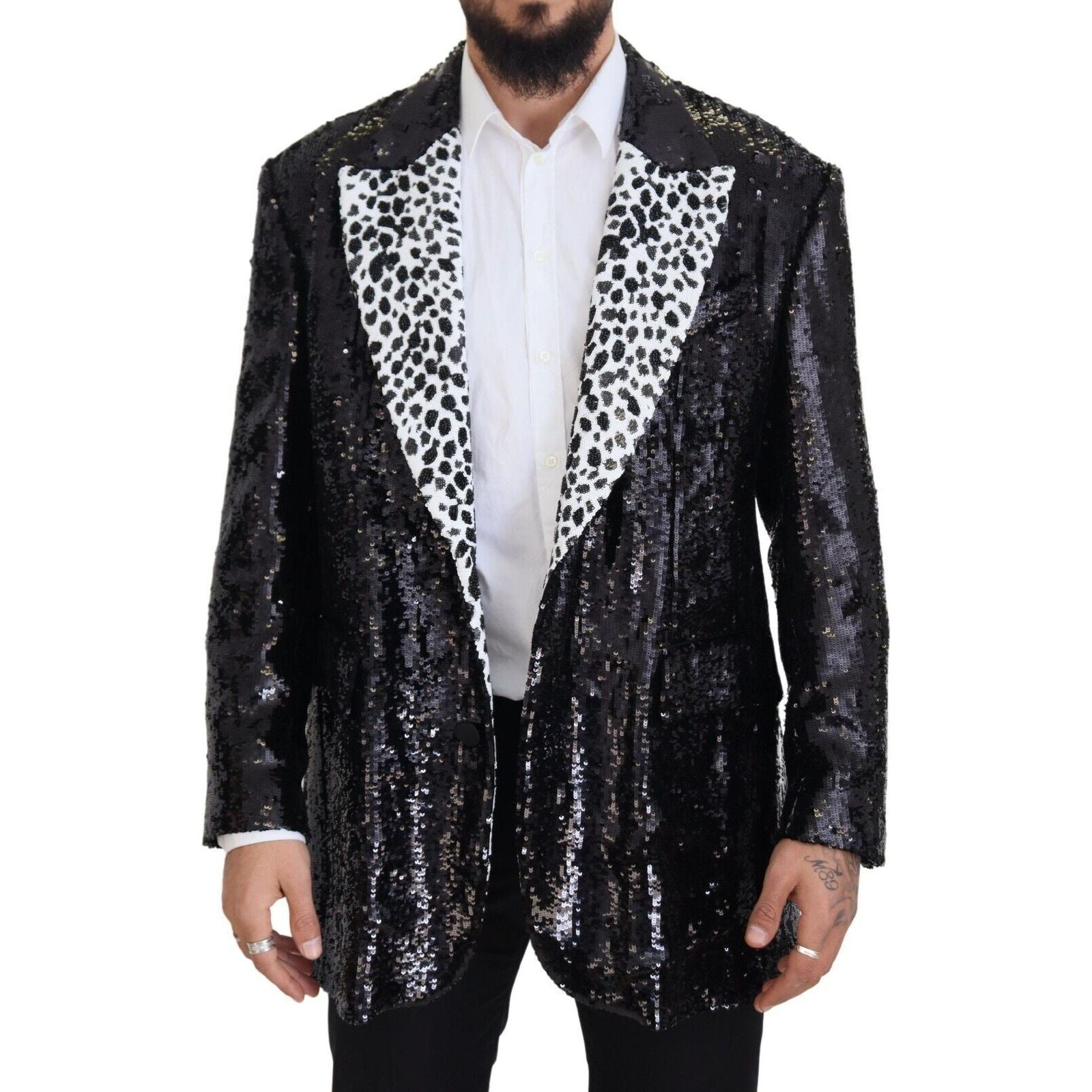 Dolce & Gabbana Black Wool Single Breasted Blazer