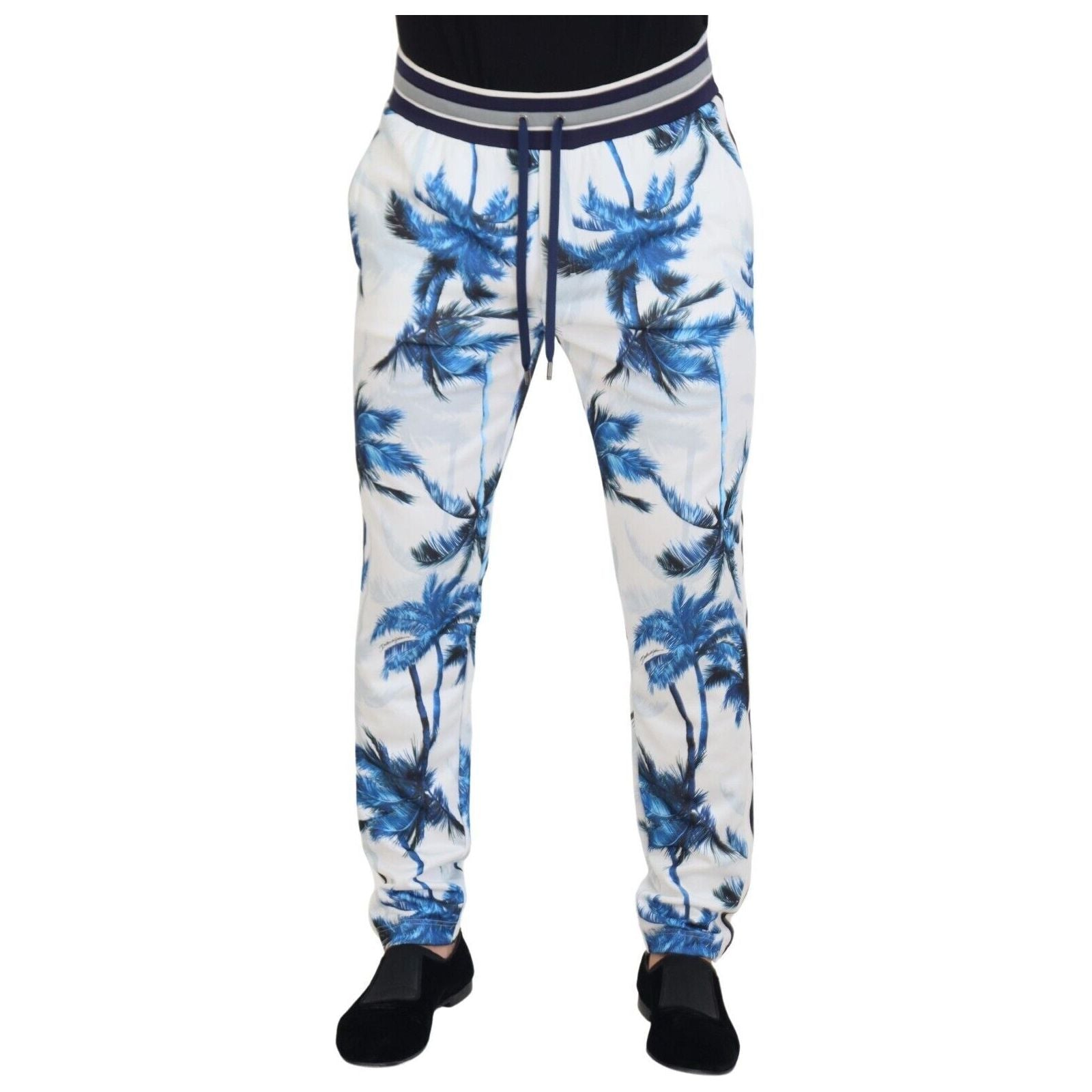 Dolce & Gabbana Chic White Cotton MainLine Trousers Elegance