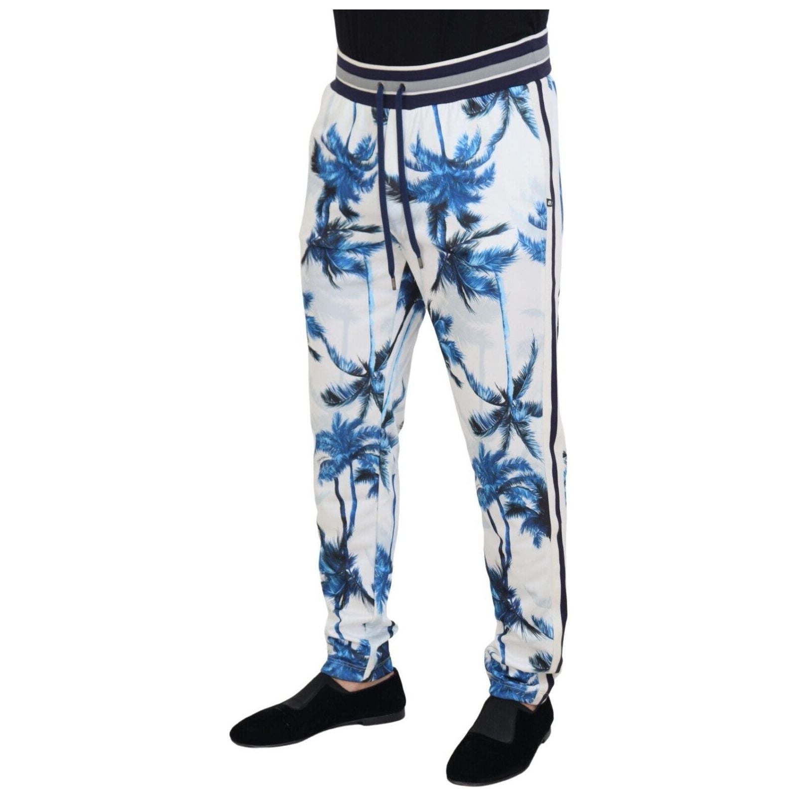 Dolce & Gabbana Chic White Cotton MainLine Trousers Elegance