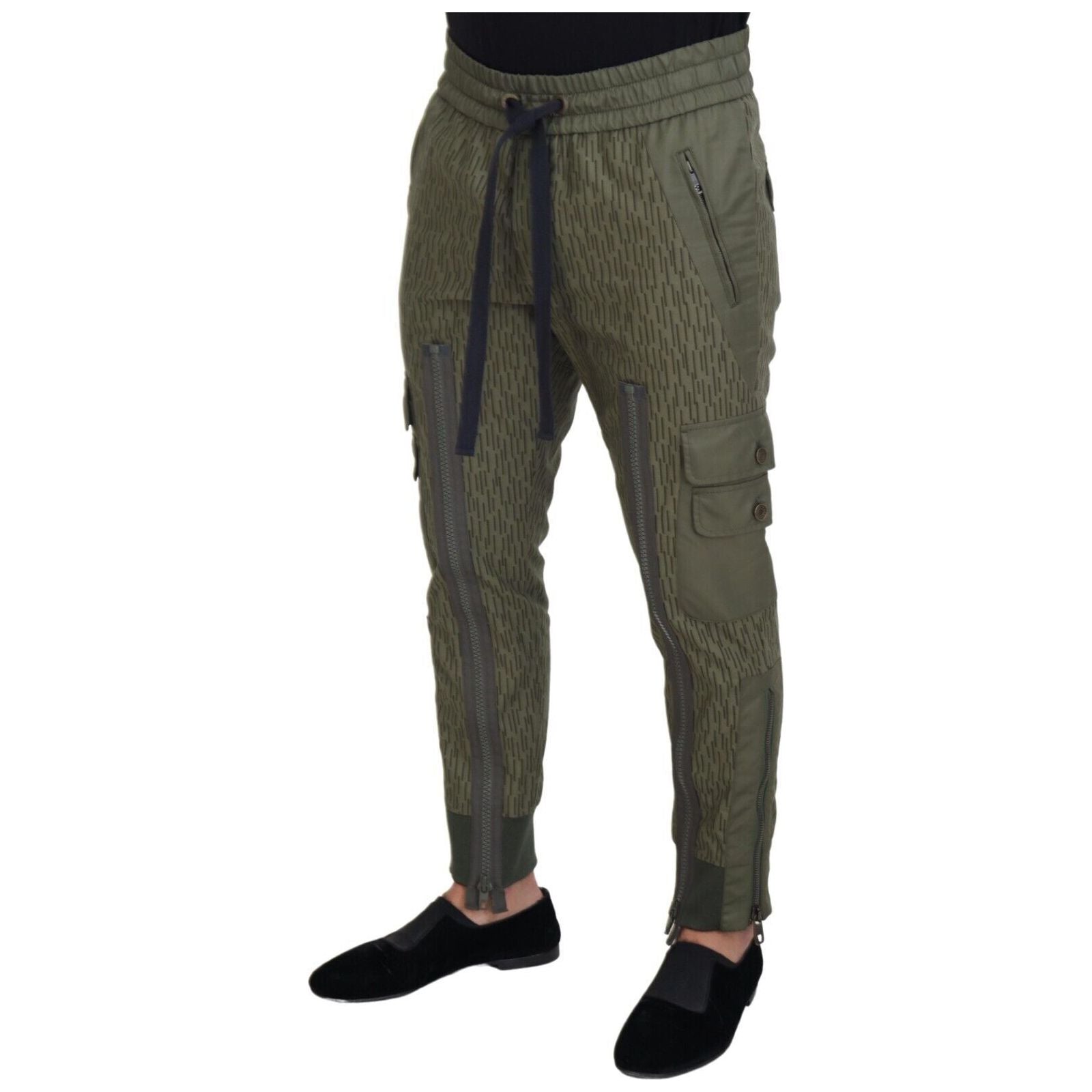 Dolce & Gabbana Elegant Green Cotton Blend Pants Collection