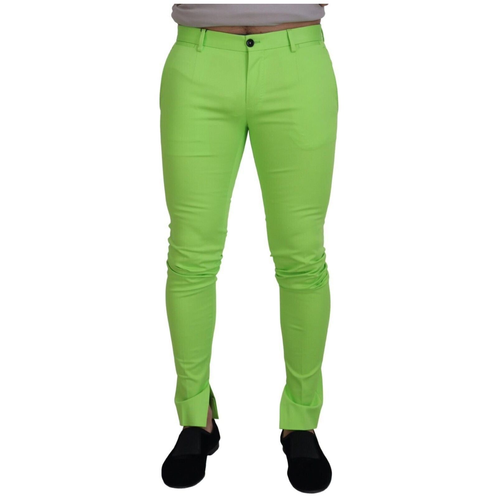 Dolce & Gabbana Light Green Cotton Chinos
