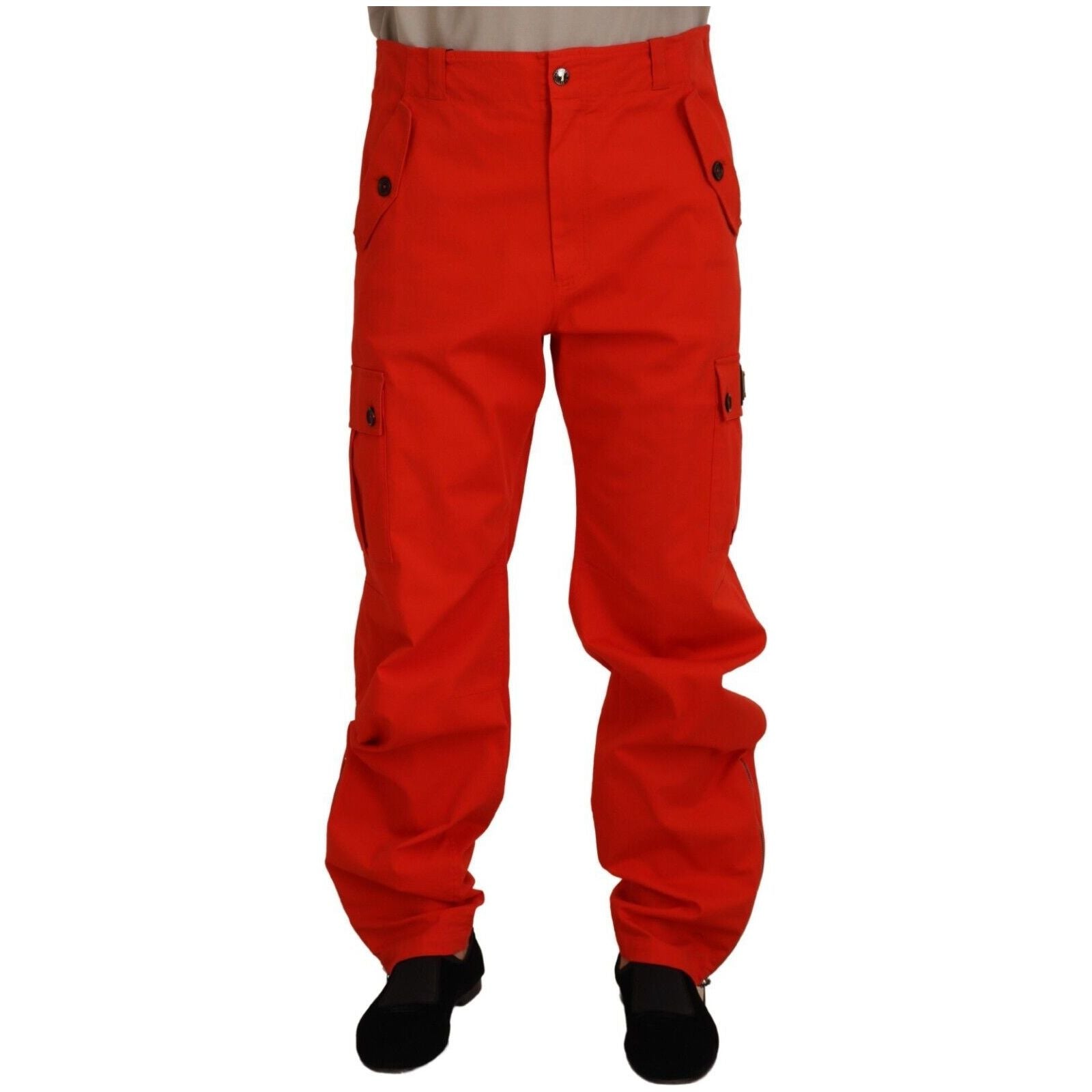 Dolce & Gabbana Elegant Red Cotton Blend Trousers