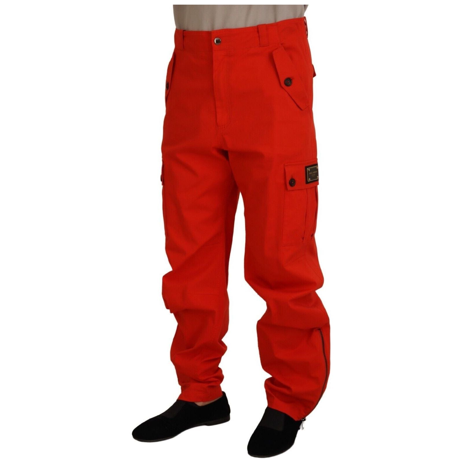 Dolce & Gabbana Elegant Red Cotton Blend Trousers