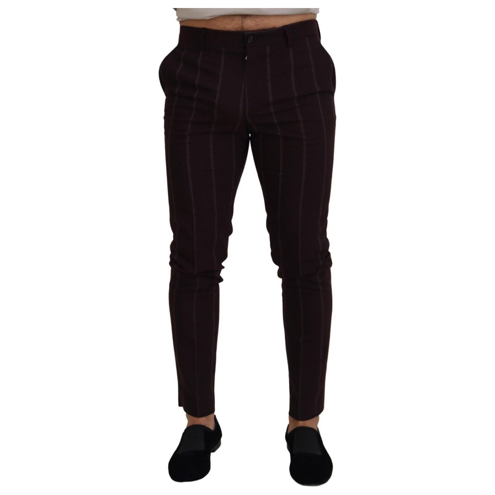 Dolce & Gabbana Brown Wool Blend Trousers for Sophistication