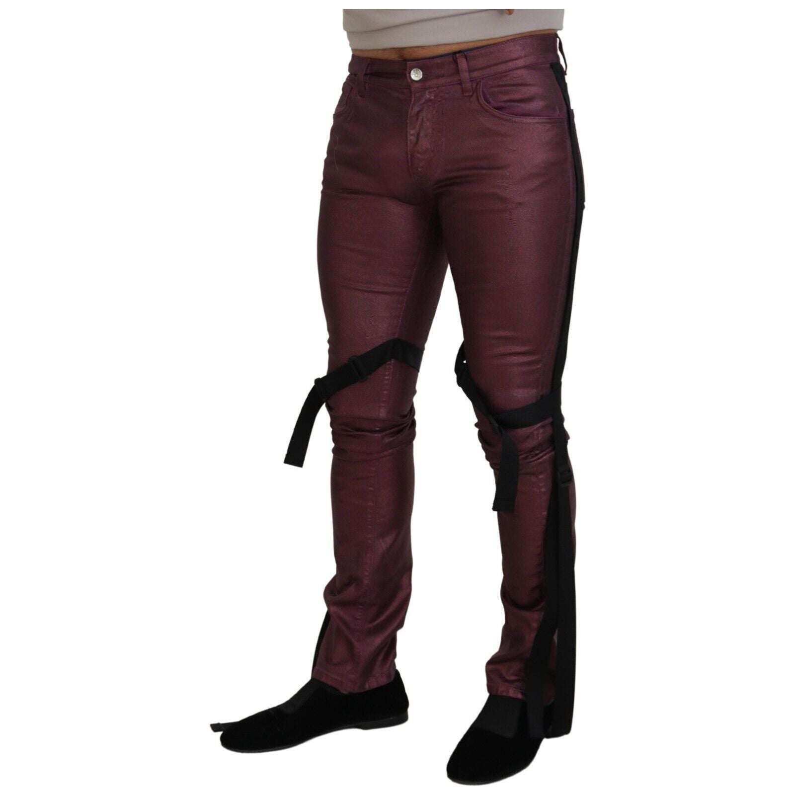 Dolce & Gabbana Magenta Cotton Trousers for Sophistication