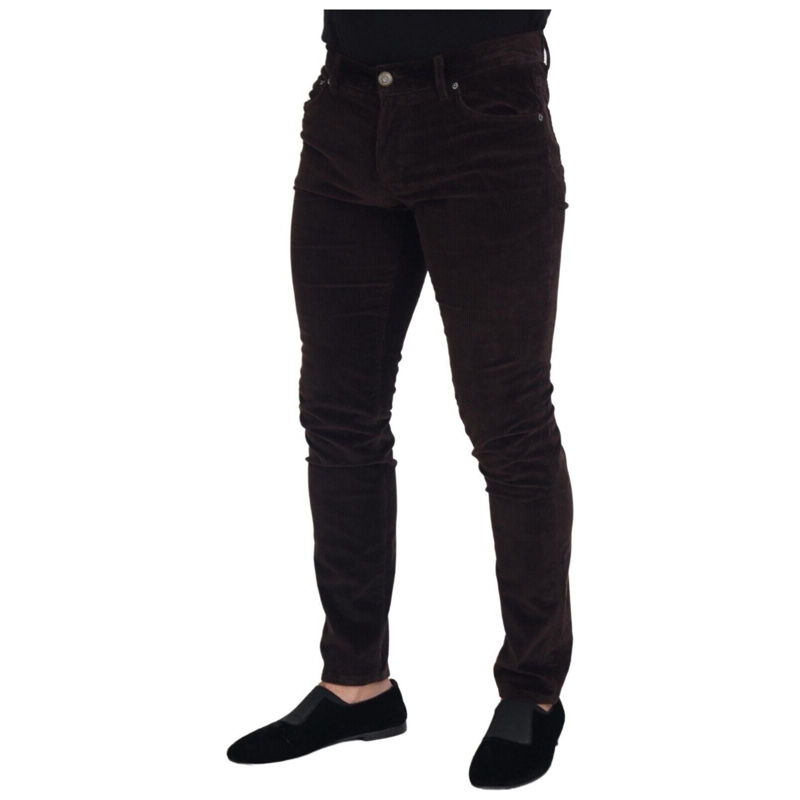 Dolce & Gabbana Elegant Brown Silk Blend Trousers