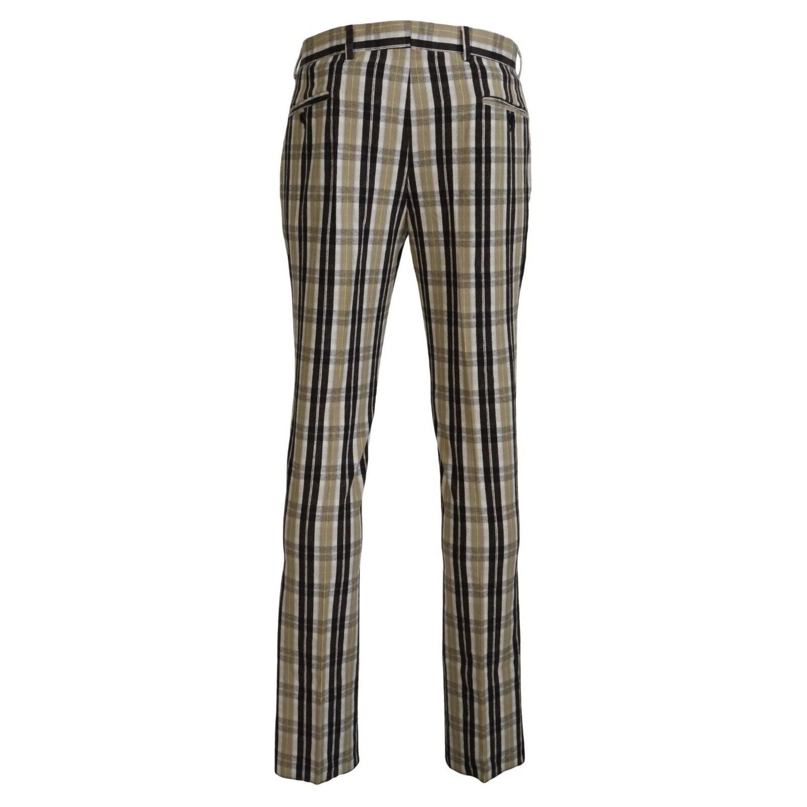 BENCIVENGA Multicolor Checkered Cotton Pants Elegance