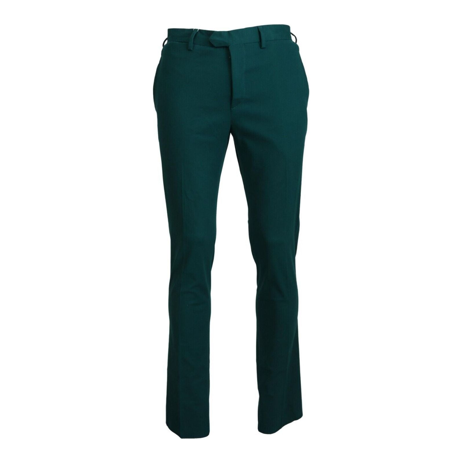 BENCIVENGA Green Pure Cotton Tailored Trousers