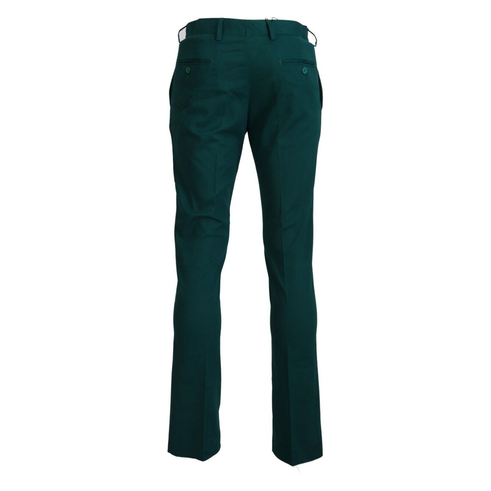 BENCIVENGA Green Pure Cotton Tailored Trousers