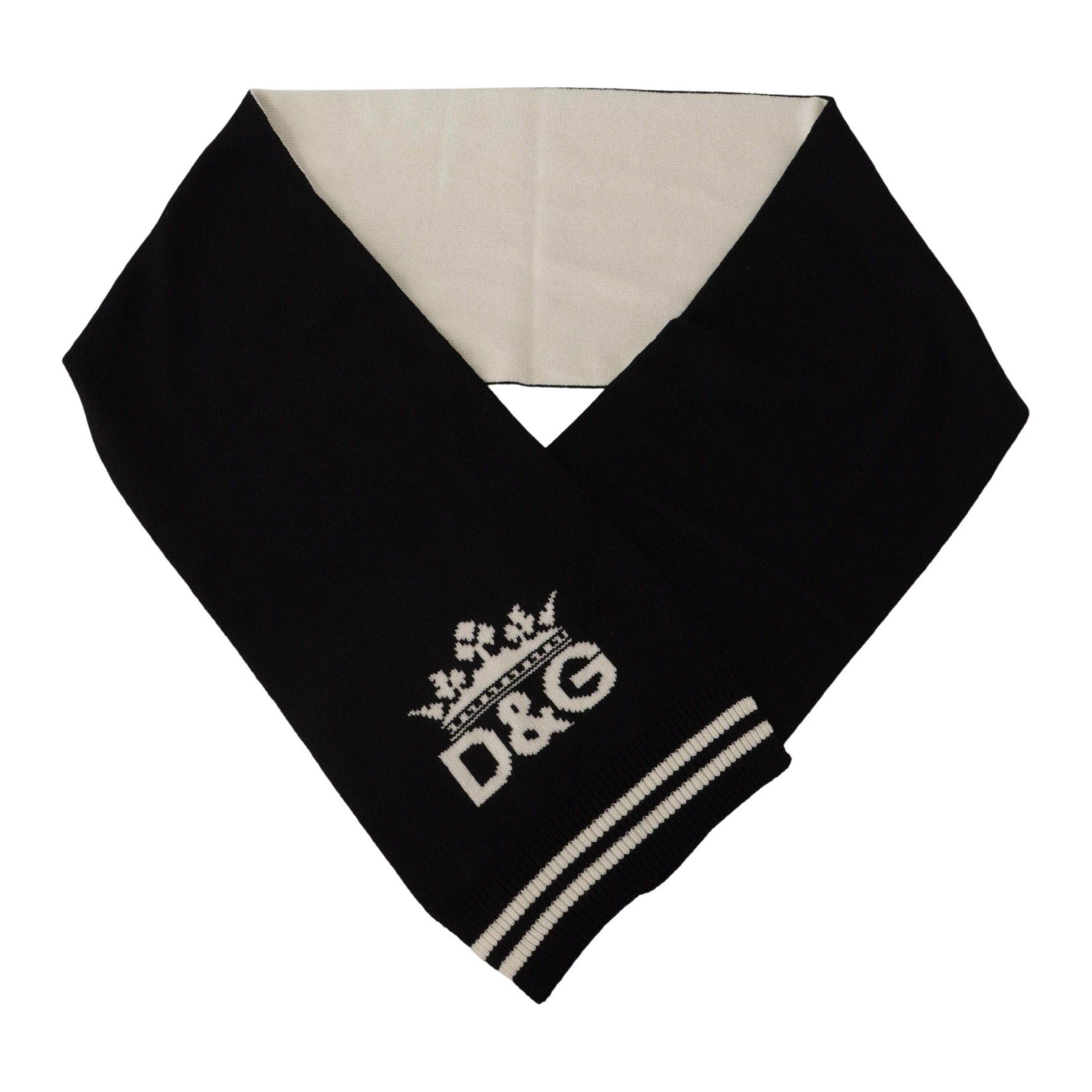 Dolce & Gabbana Black Cashmere Scarf Wrap for Luxury Style