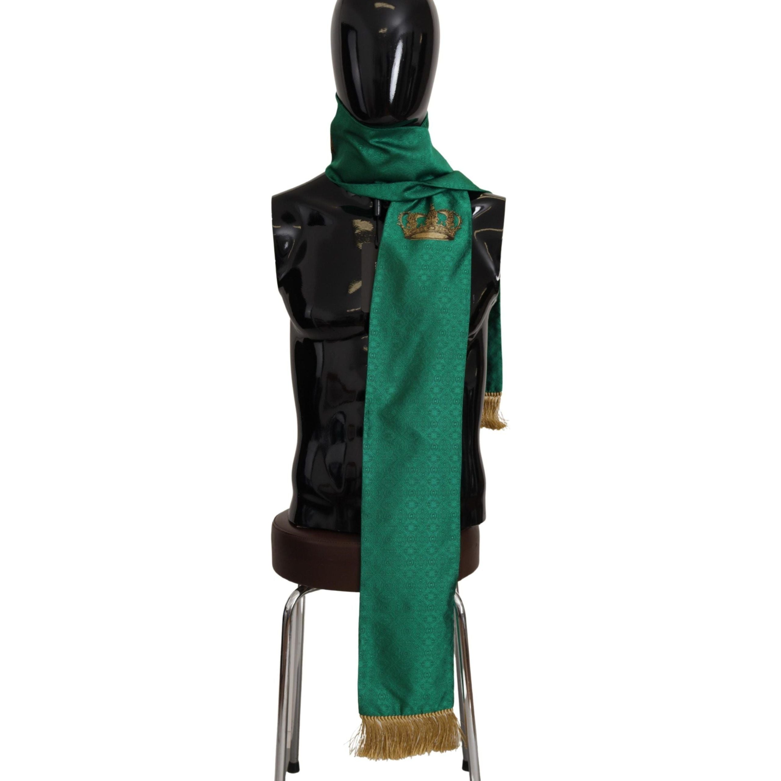Dolce & Gabbana Green Silk Blend Scarf