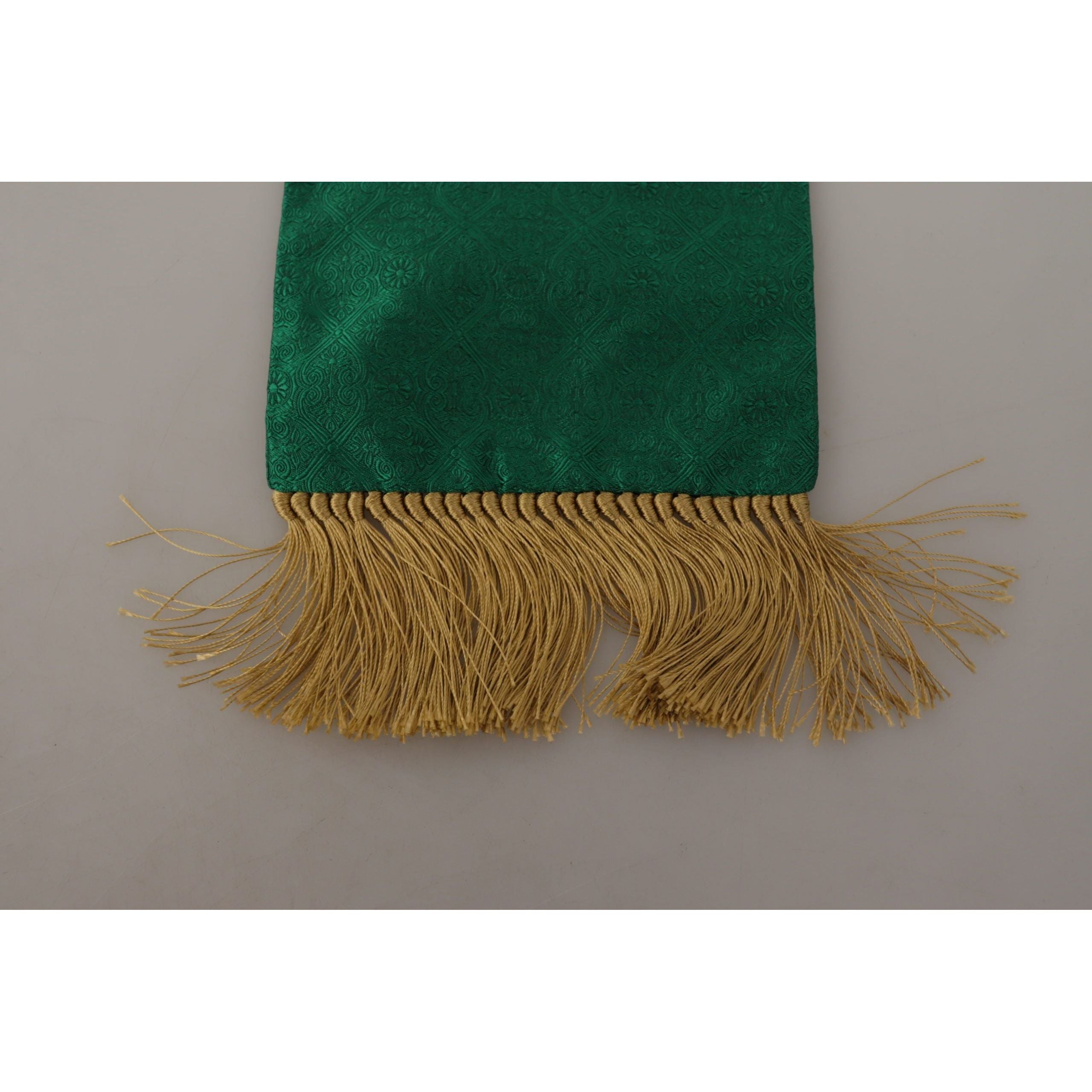 Dolce & Gabbana Green Silk Blend Scarf