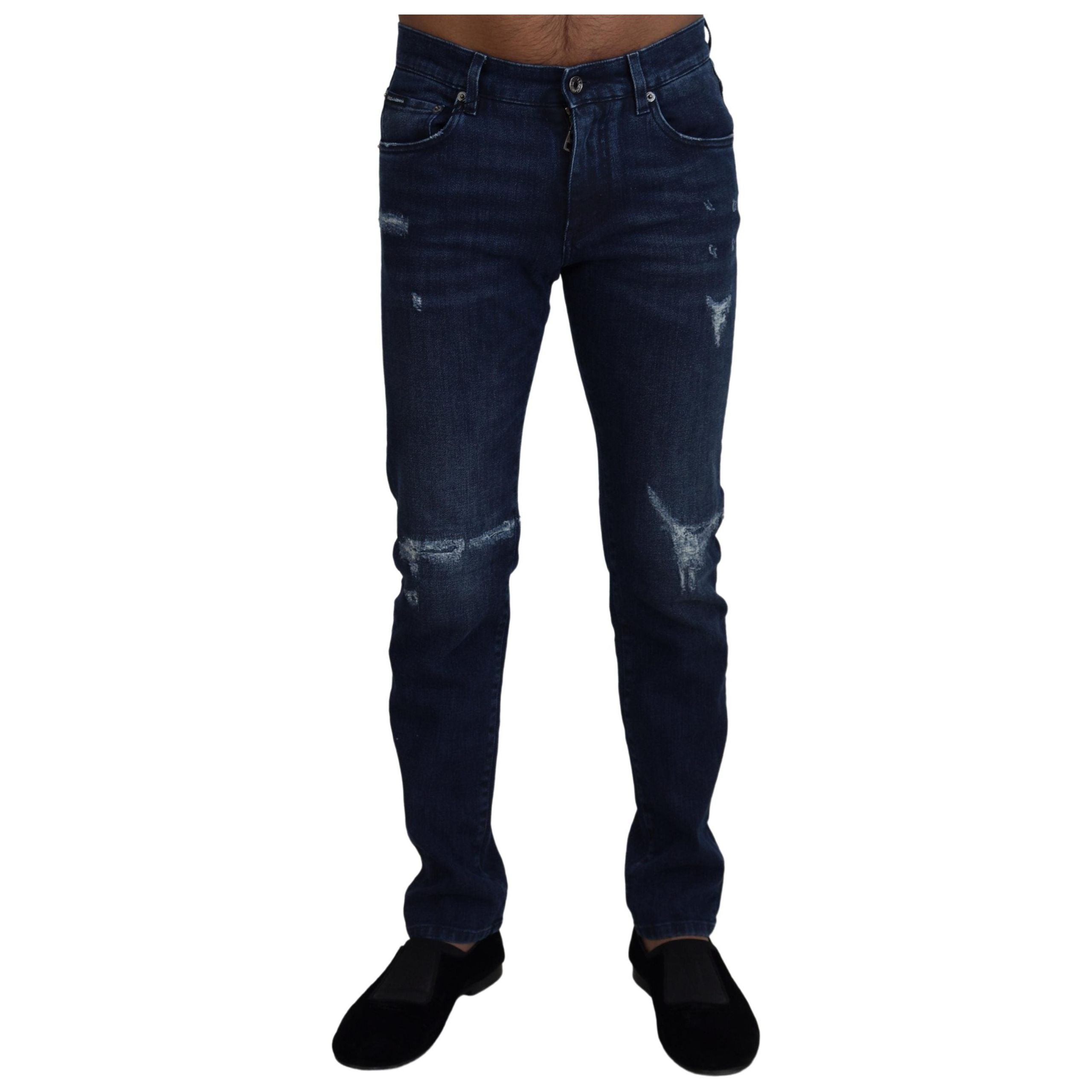 Dolce & Gabbana Blue Cotton Denim Jeans for Elegance