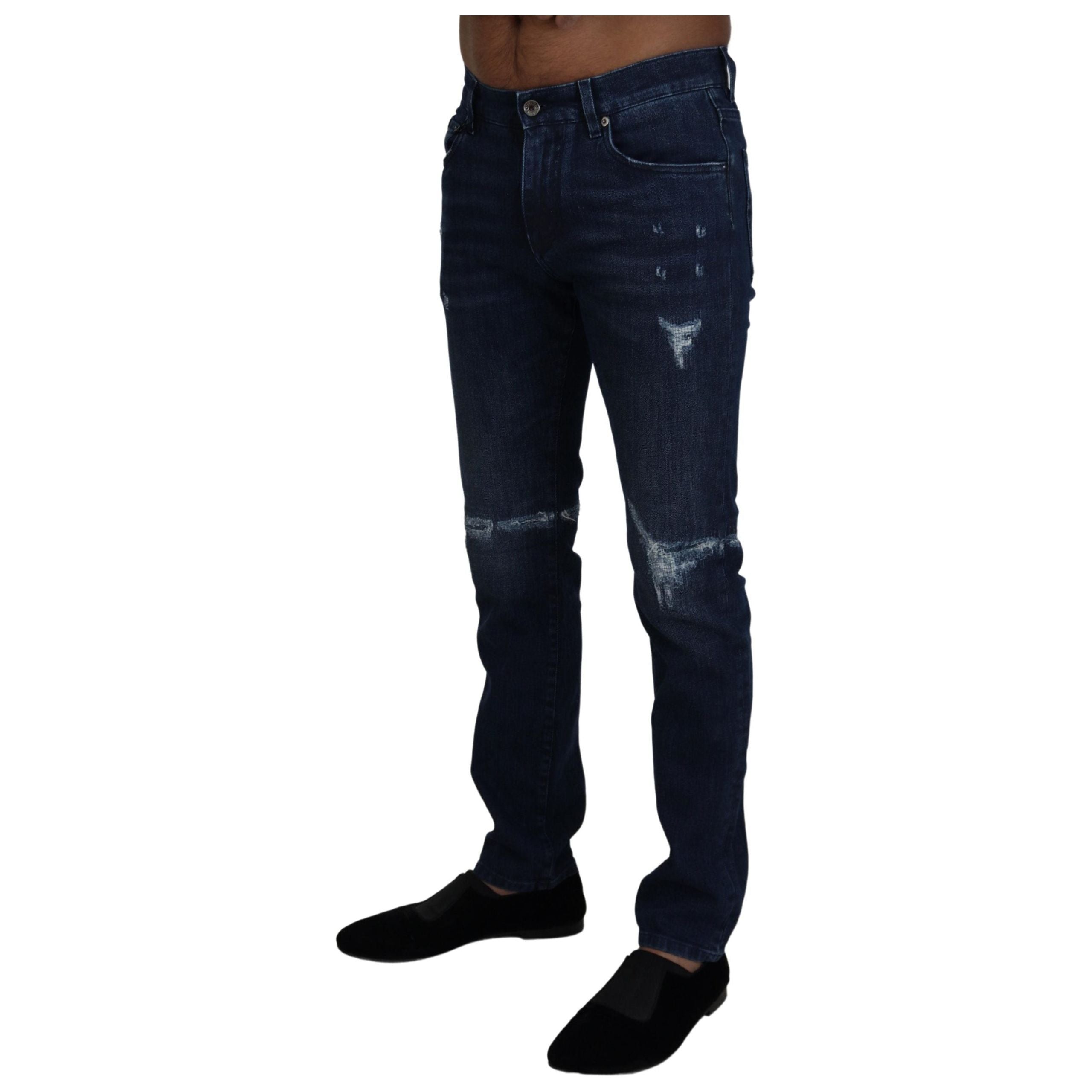 Dolce & Gabbana Blue Cotton Denim Jeans for Elegance
