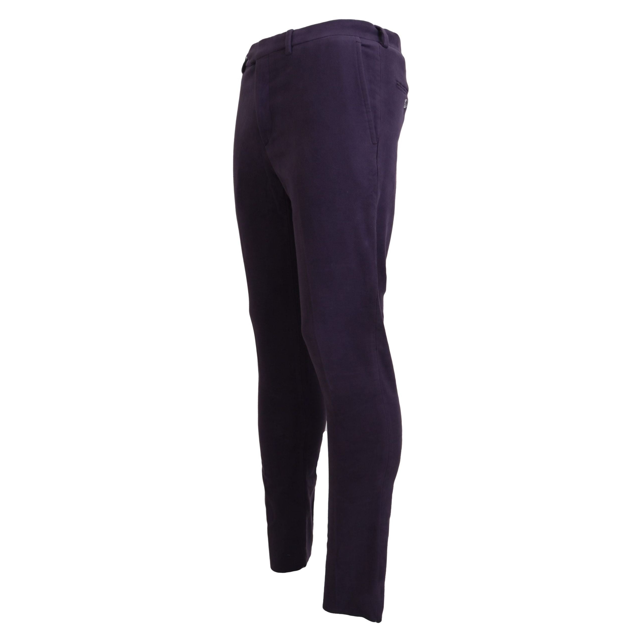 BENCIVENGA Elegant Purple Cotton Trousers for Refined Style