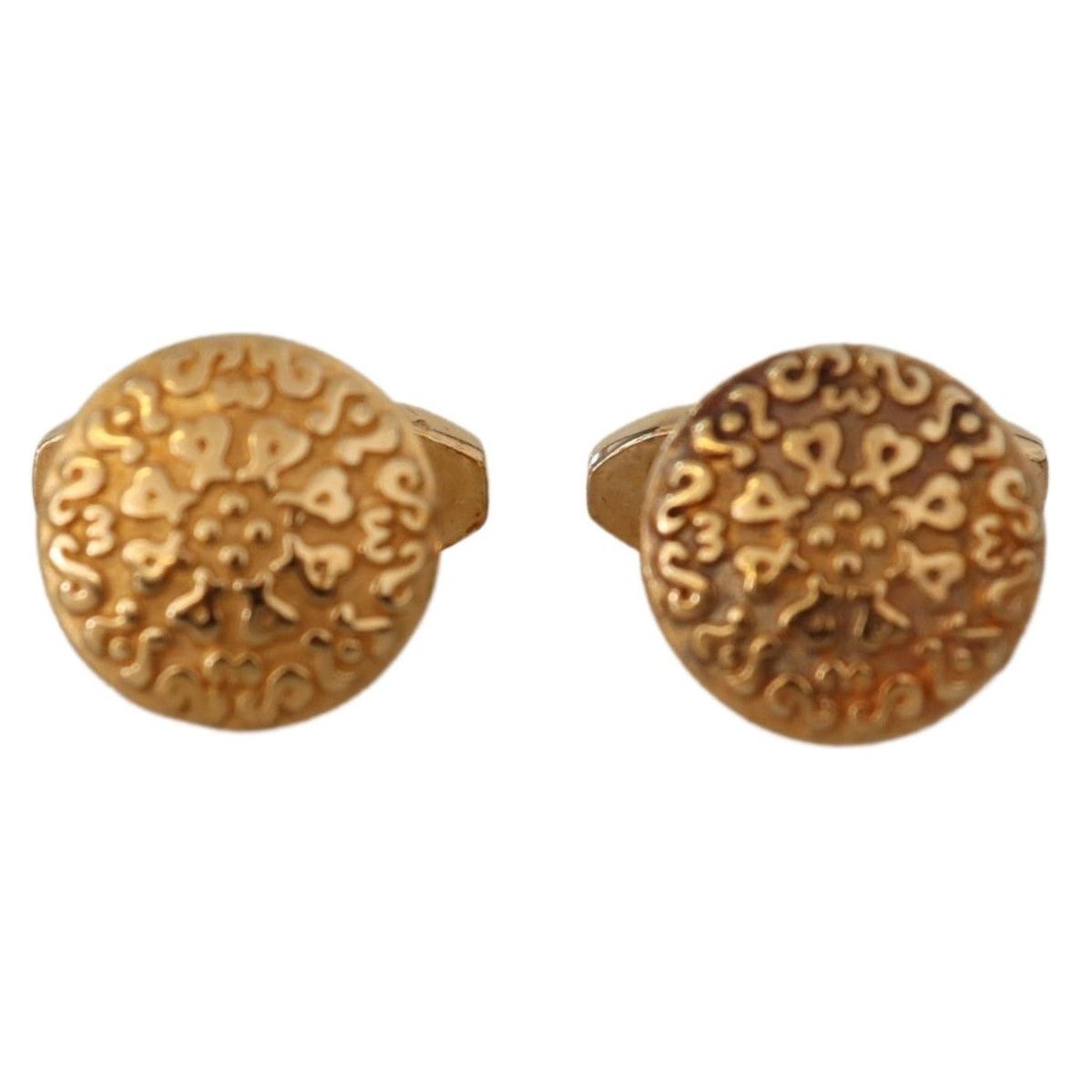 Dolce & Gabbana Gold Plated Brass Elegant Cufflinks