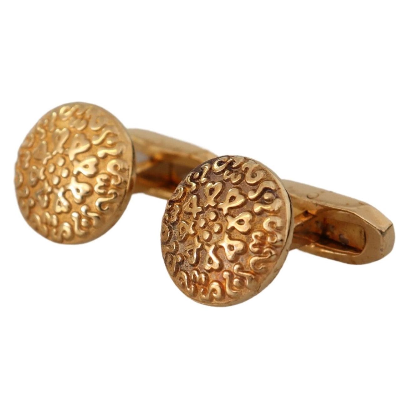 Dolce & Gabbana Gold Plated Brass Elegant Cufflinks