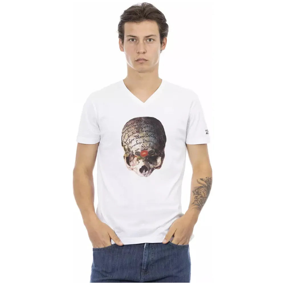Trussardi Action White Cotton T-Shirt for Effortless Elegance