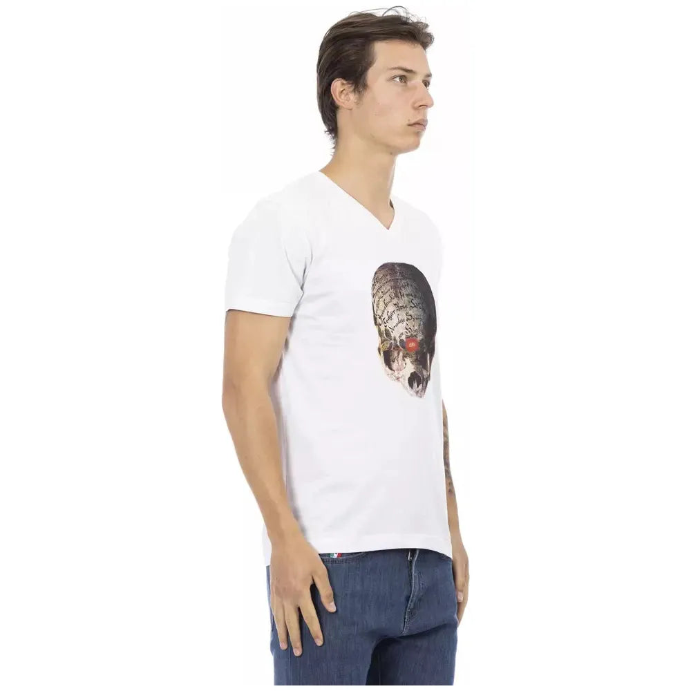 Trussardi Action White Cotton T-Shirt for Effortless Elegance