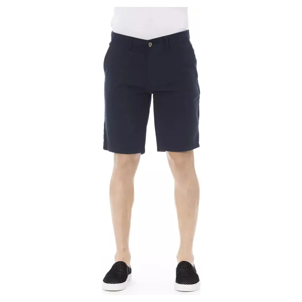 Baldinini Trend Blue Cotton Bermuda Shorts