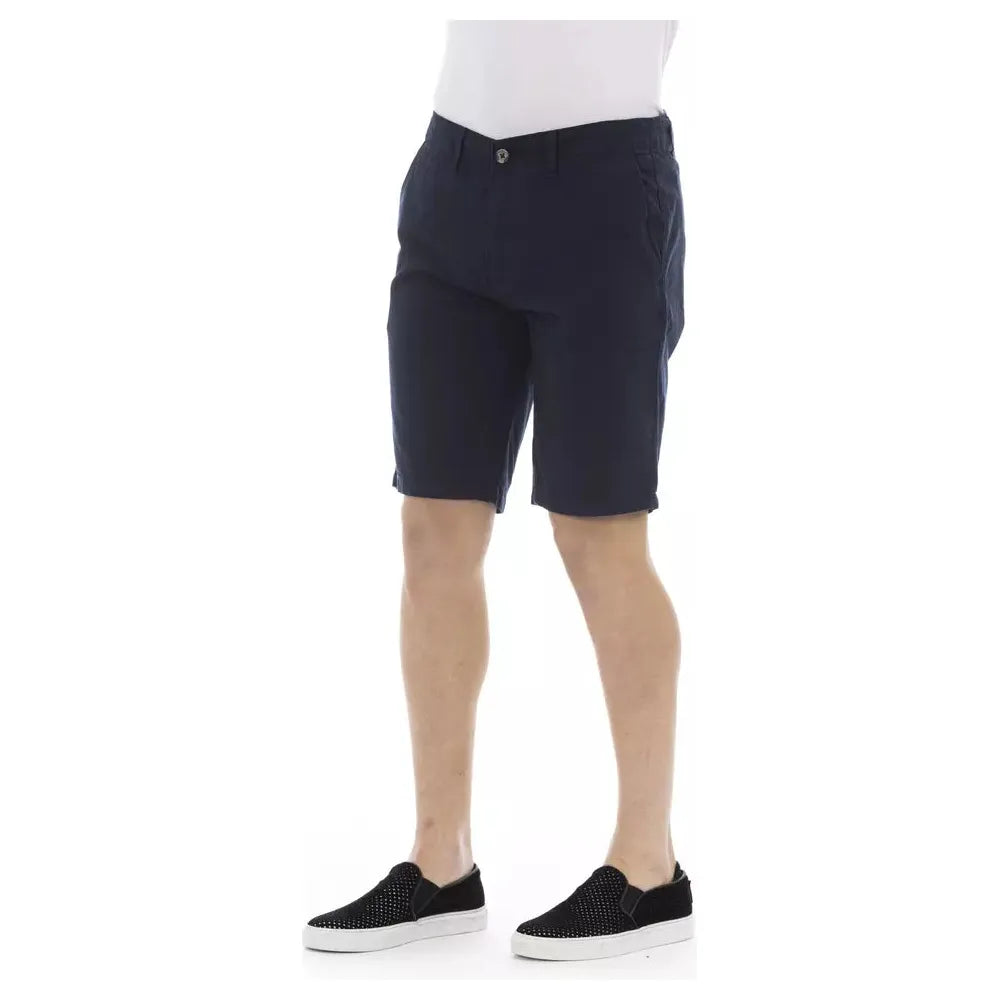 Baldinini Trend Blue Cotton Bermuda Shorts